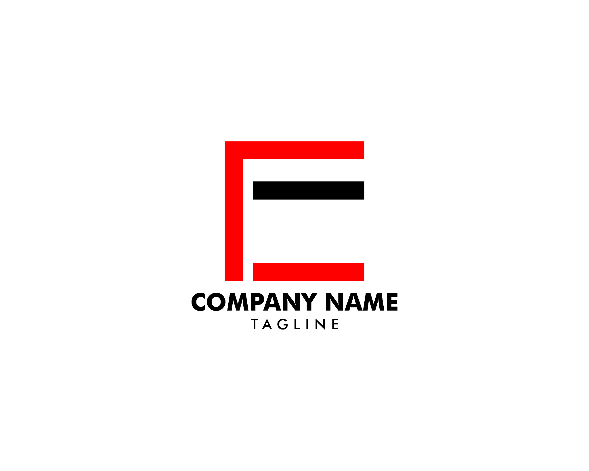 initial letter cf   template design