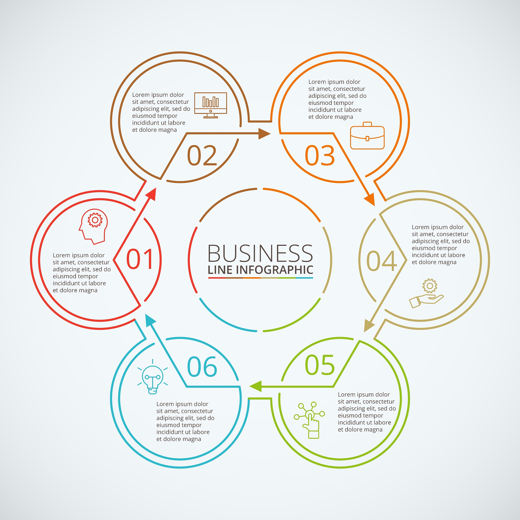 thin line flat element for infographic