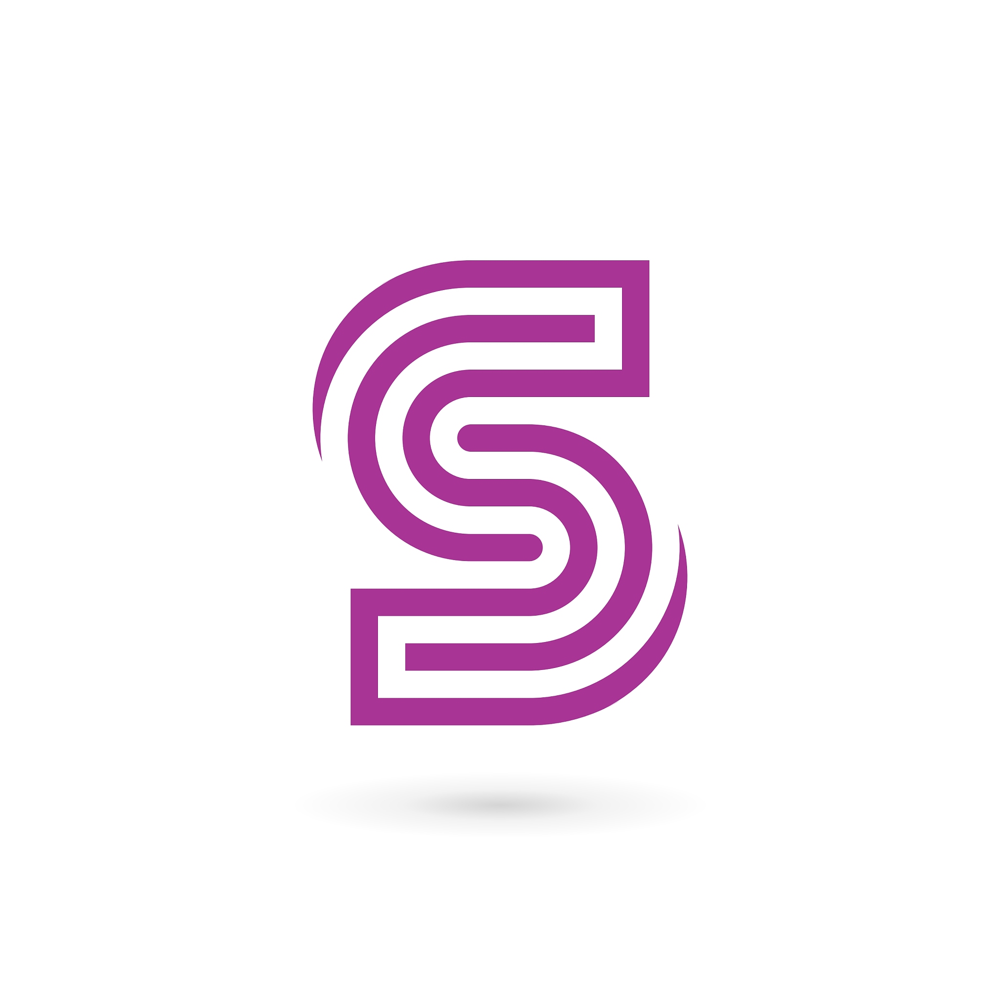 letter s number 5 logo icon design template