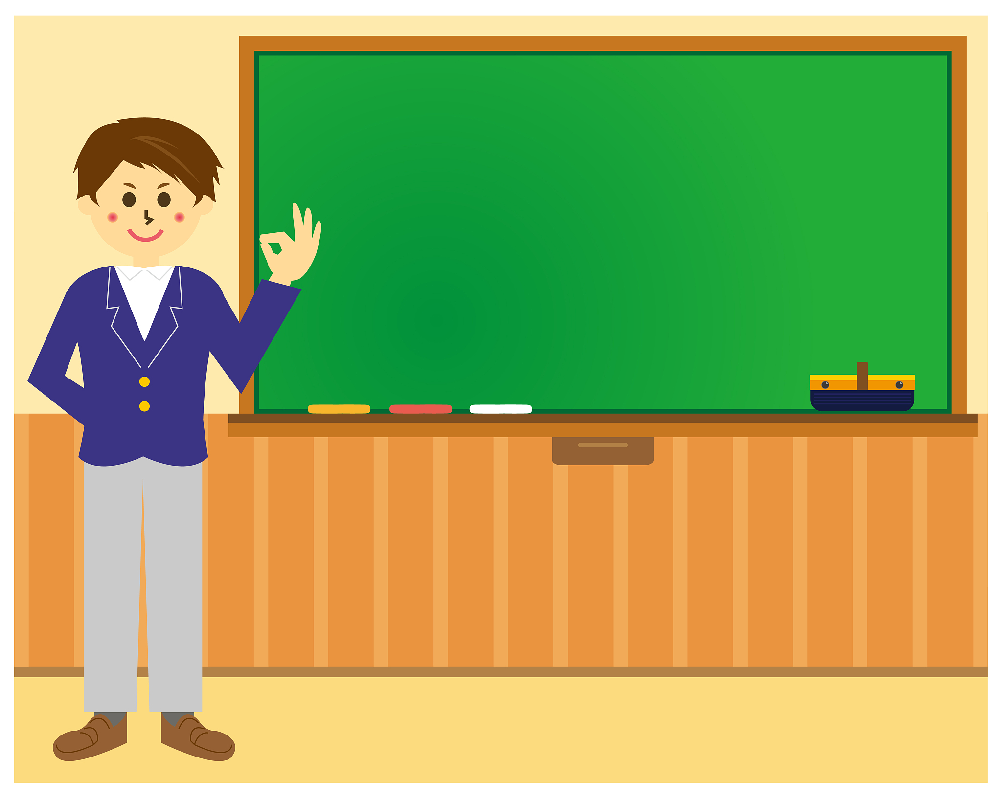 blackboard vector illustration . illustration of school classroo