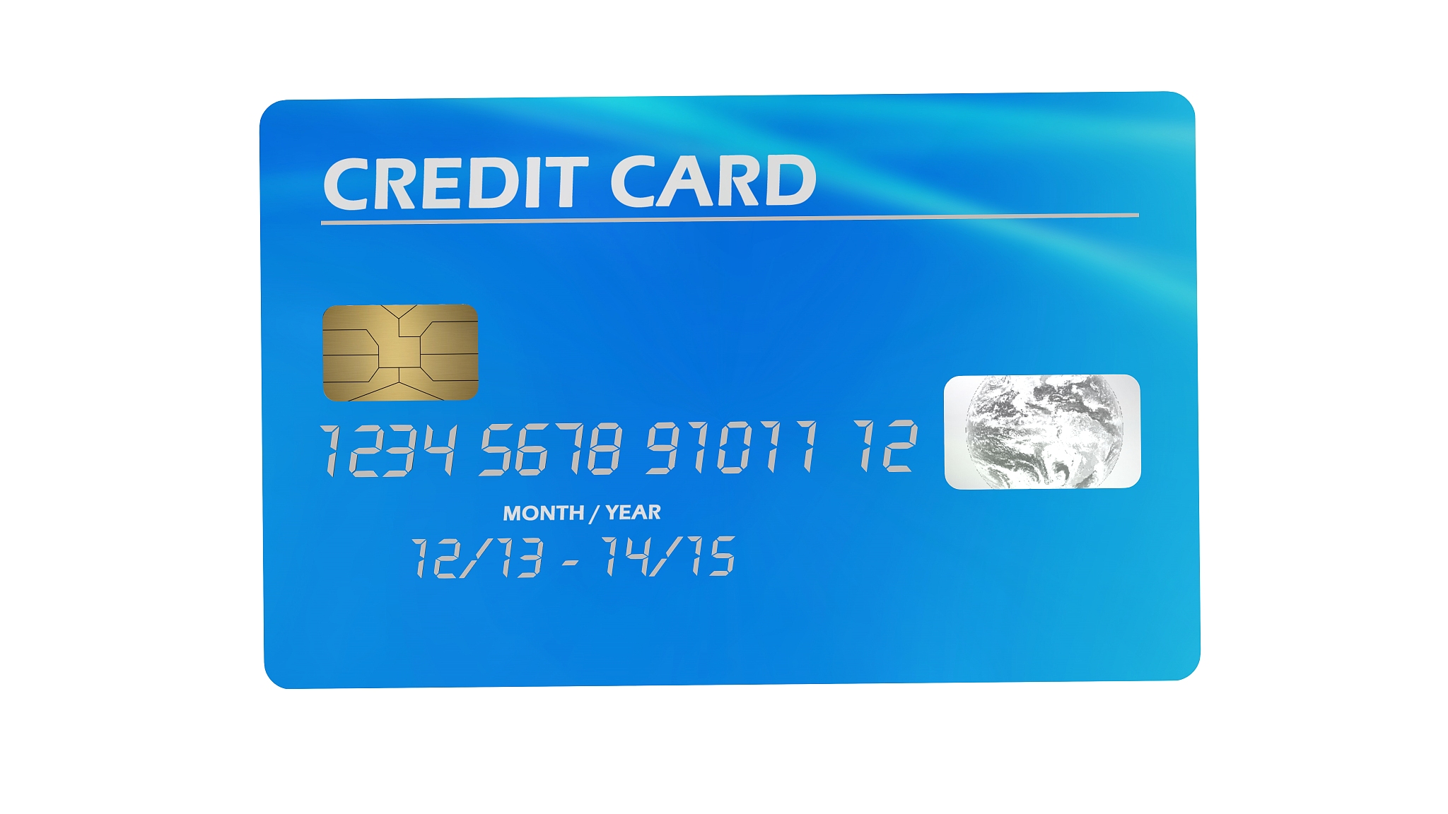 credit card isolated on white background