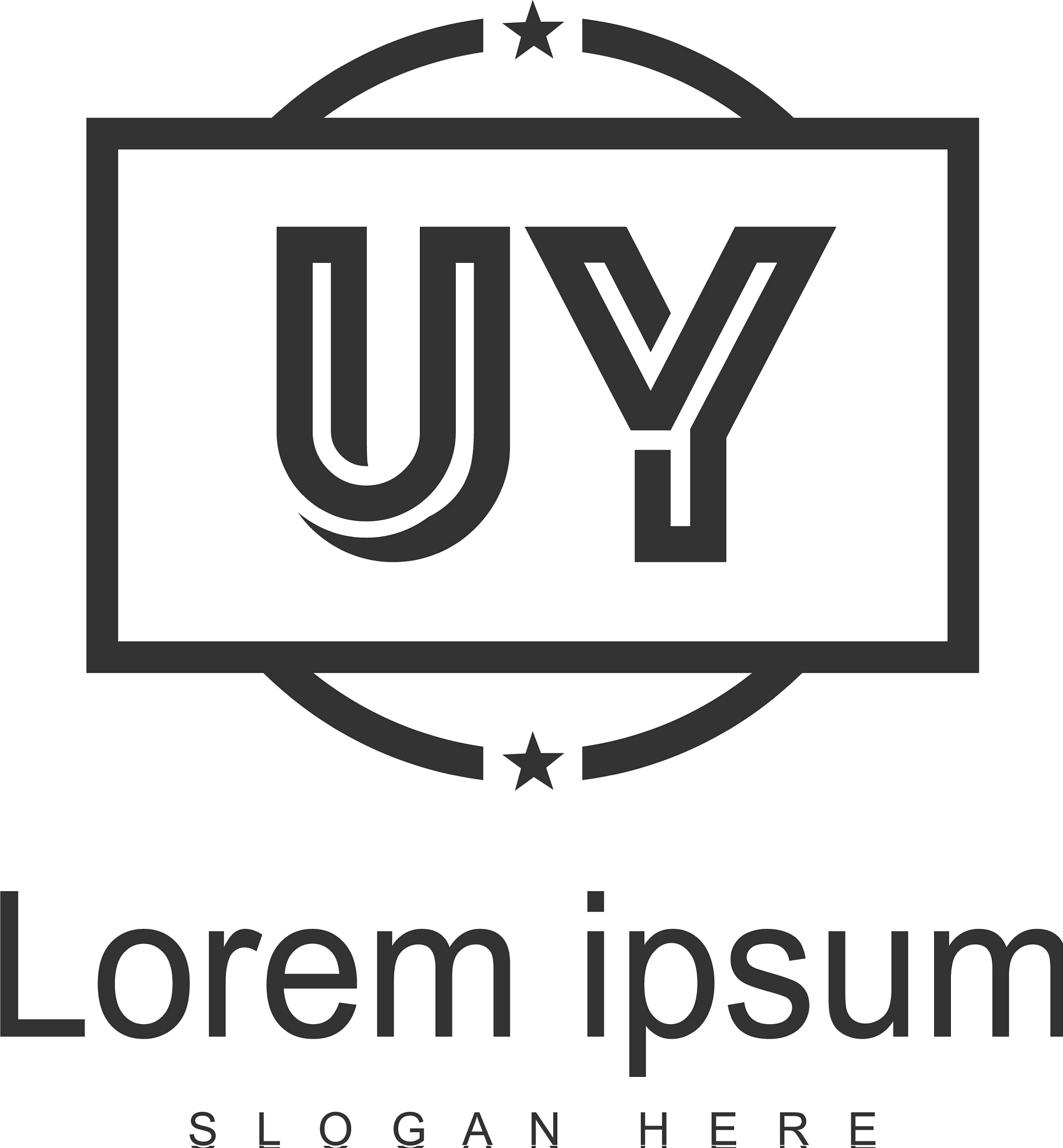 uy letter logo design creative modern uy letters