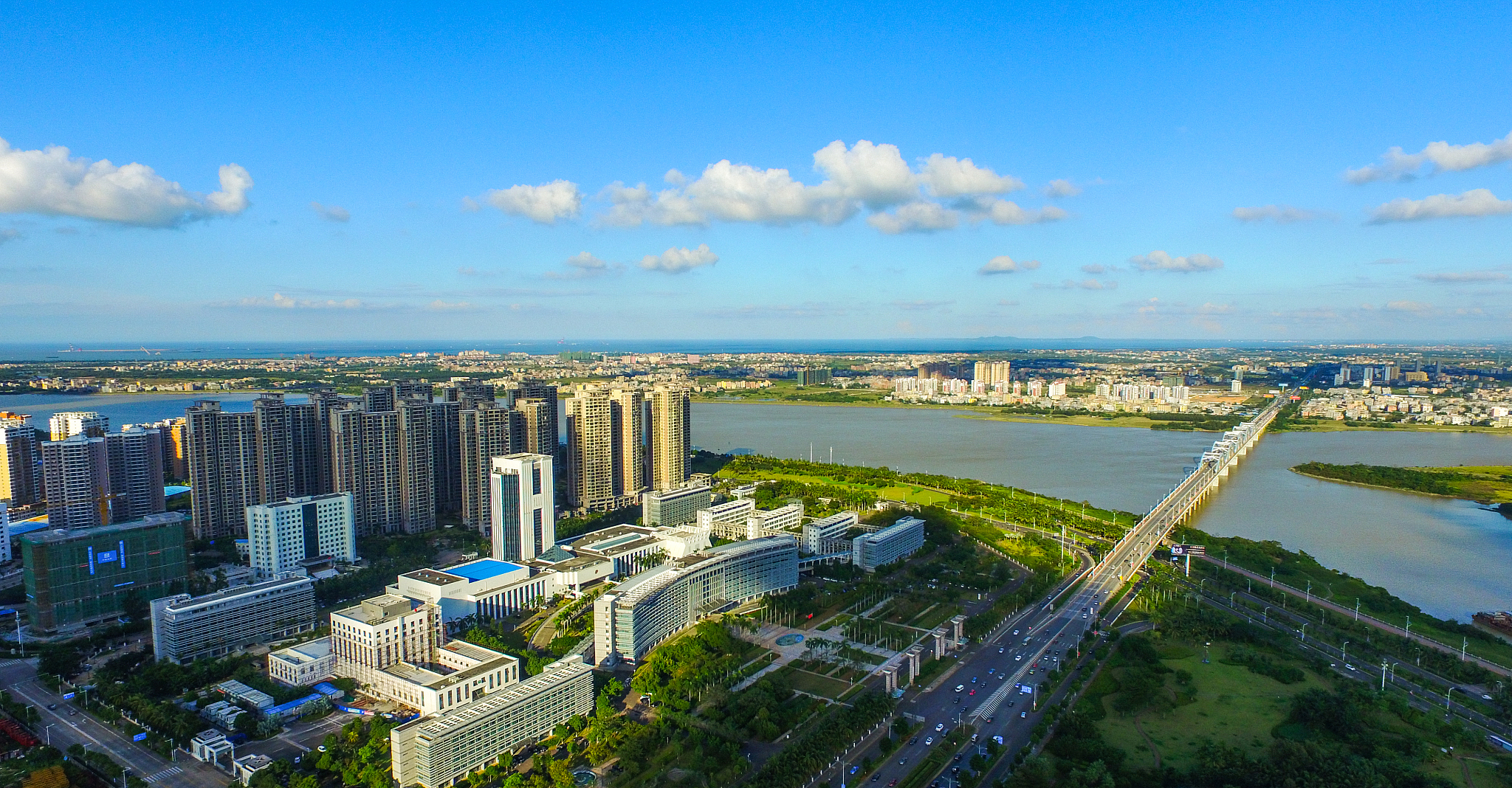 海南海口:南渡江一线江景