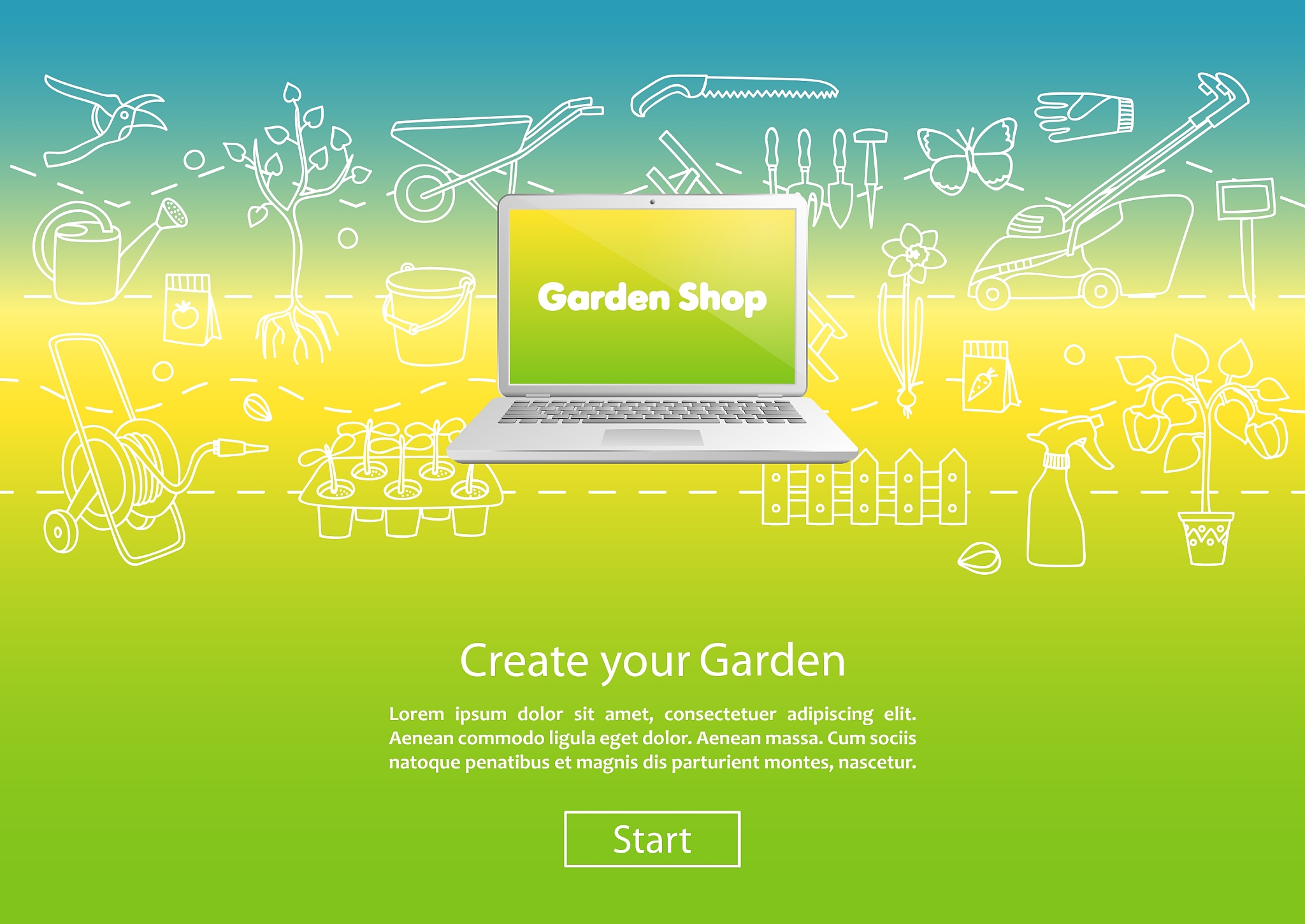 create your garden color website template