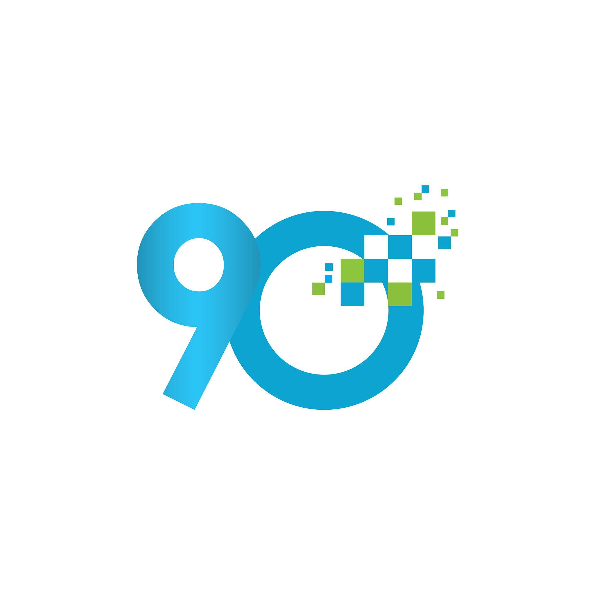 90 years anniversary template design
