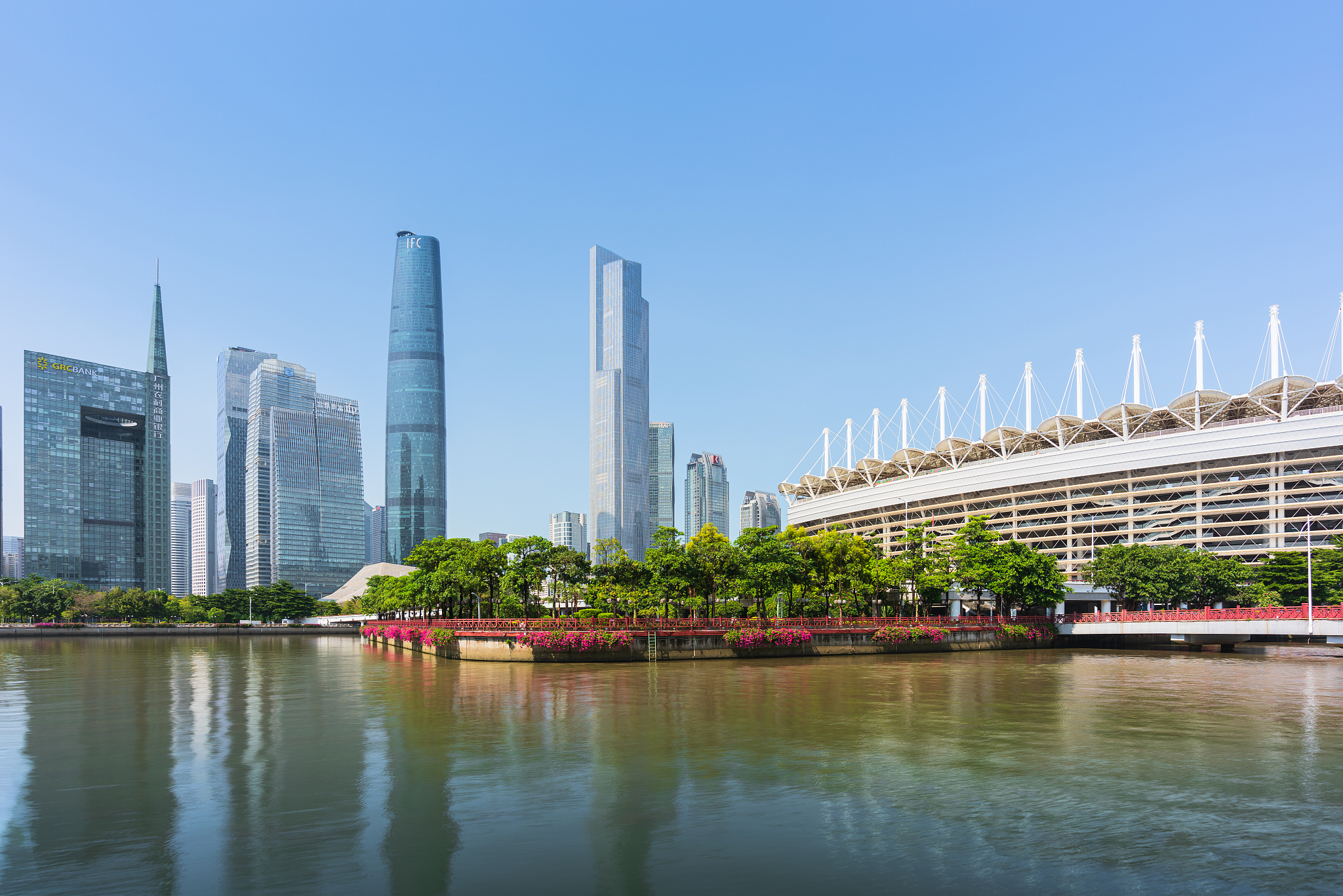 广州珠江新城城市天际线