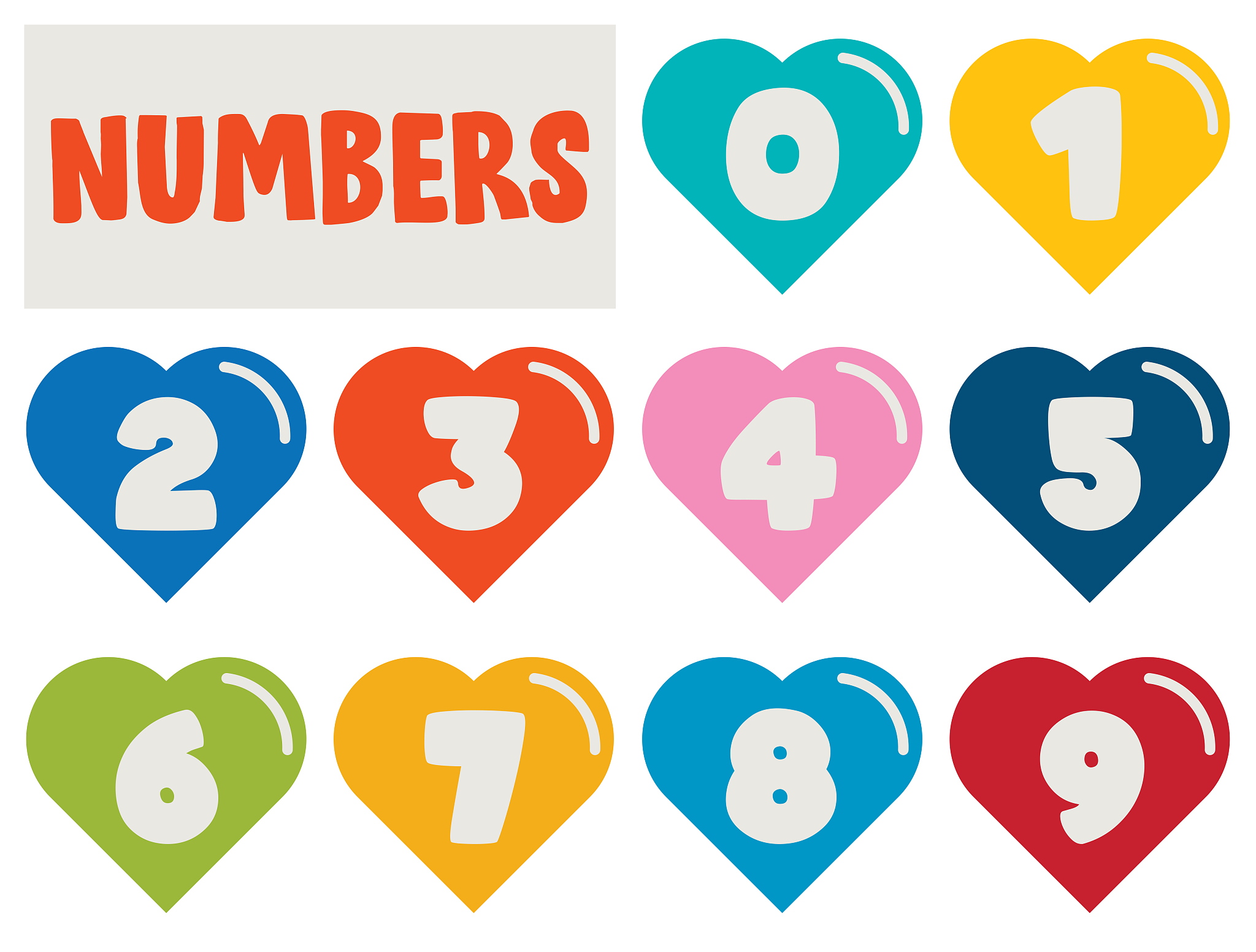 set of numbers for children education