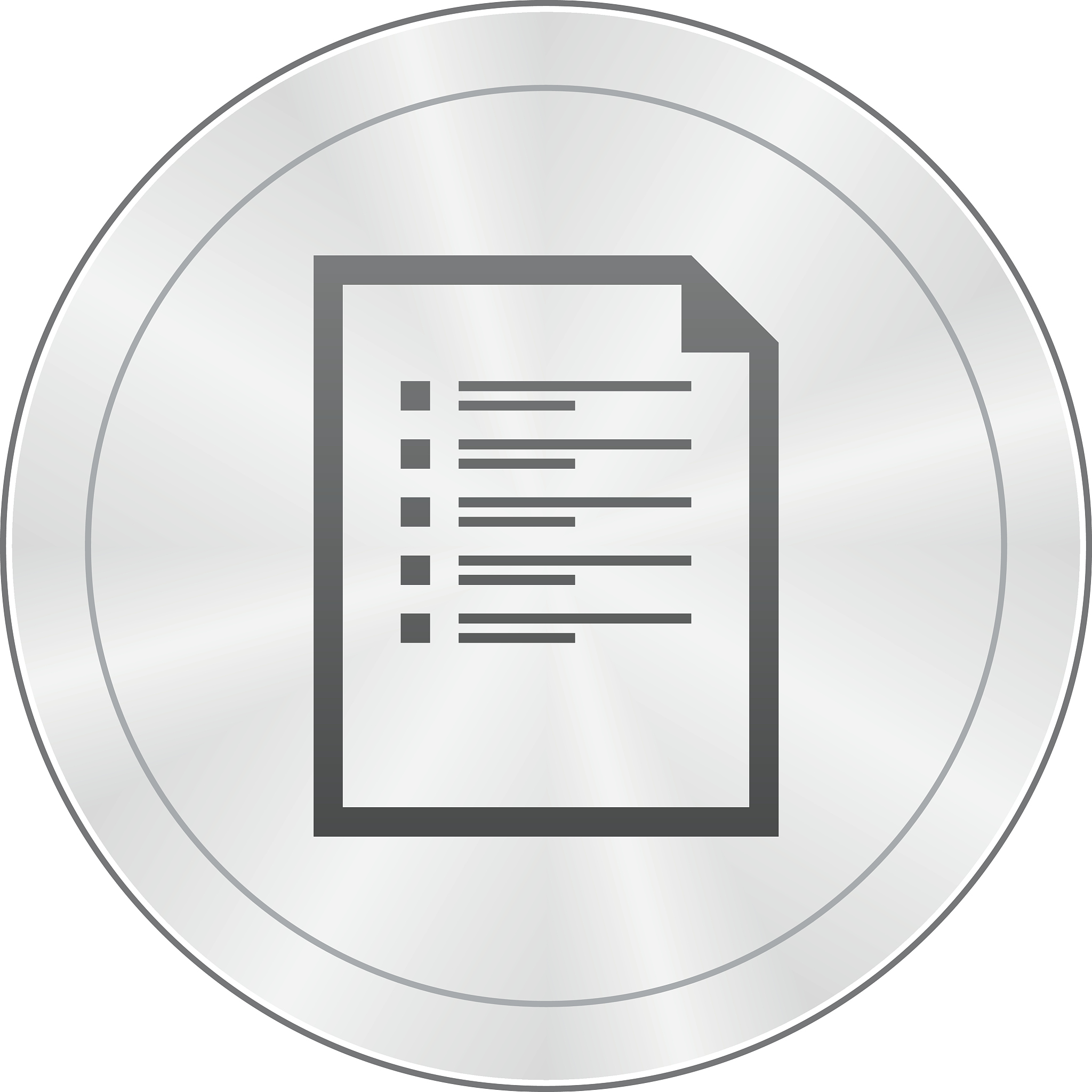 document icon on a round button. - sharp series