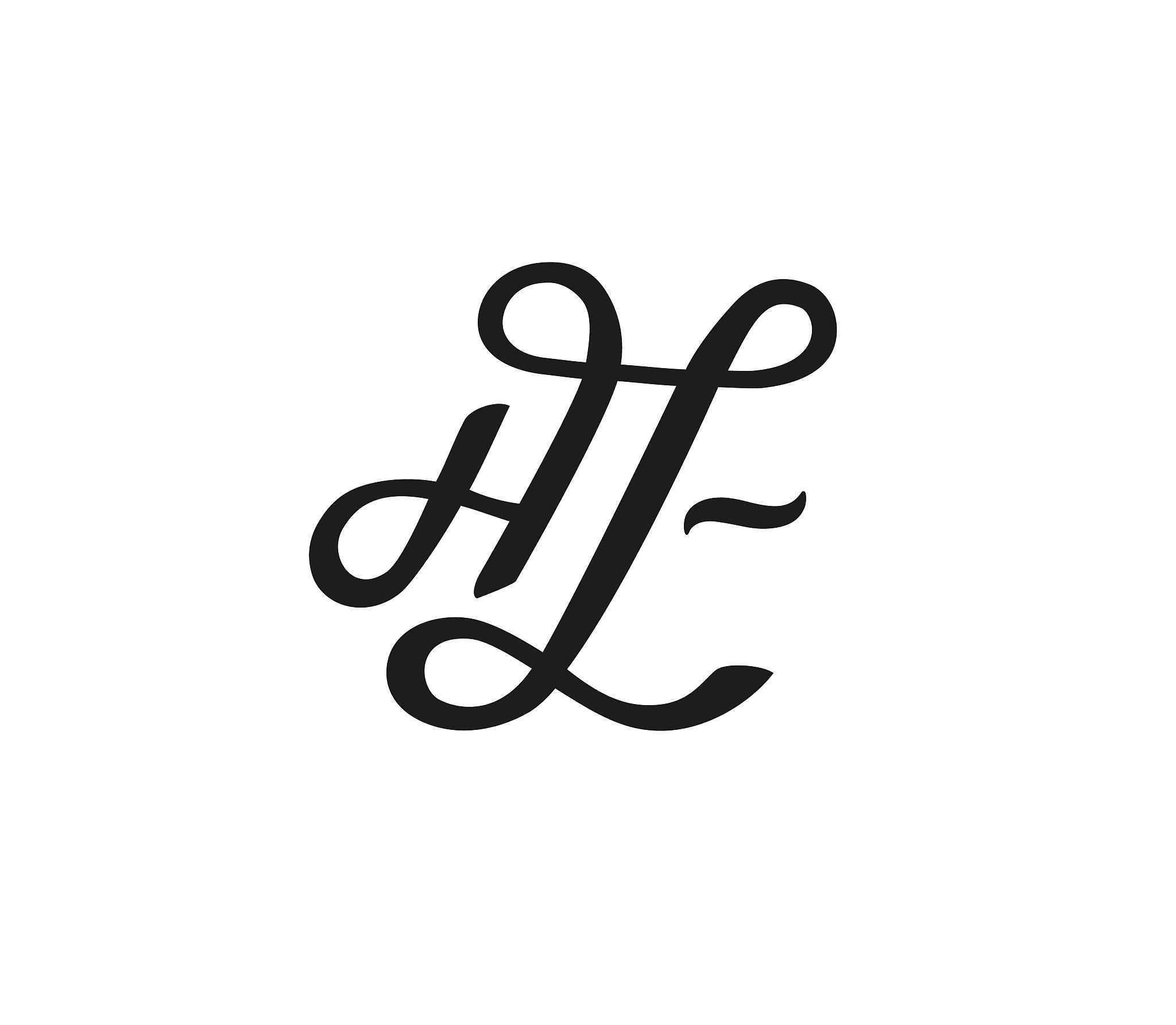 creative handwriting letter hz zh logo design vector