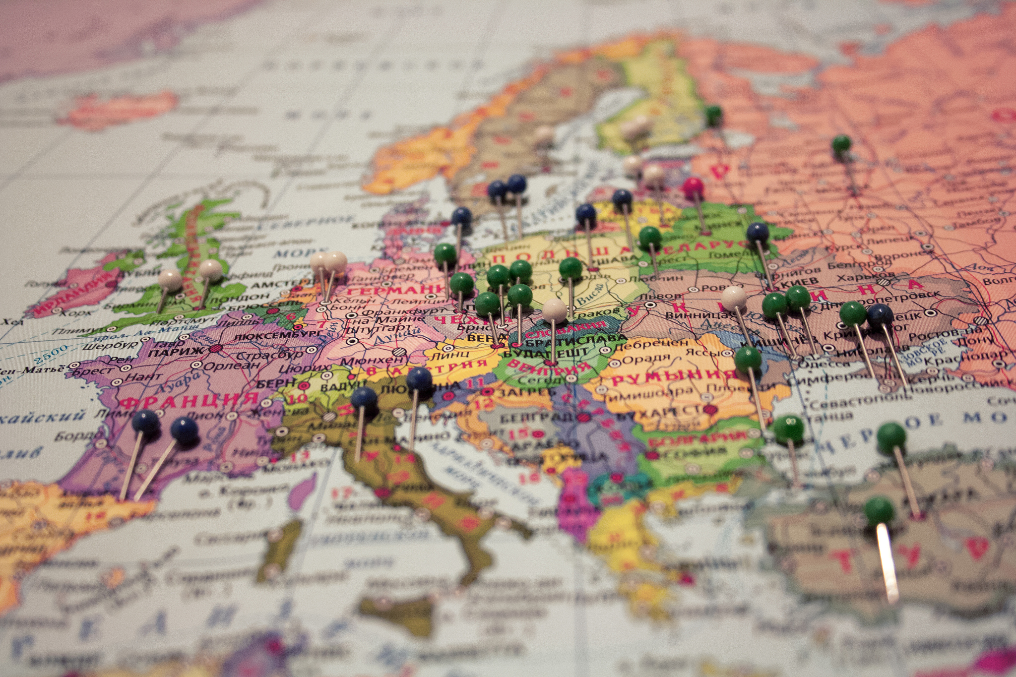 geotagging on the wall map