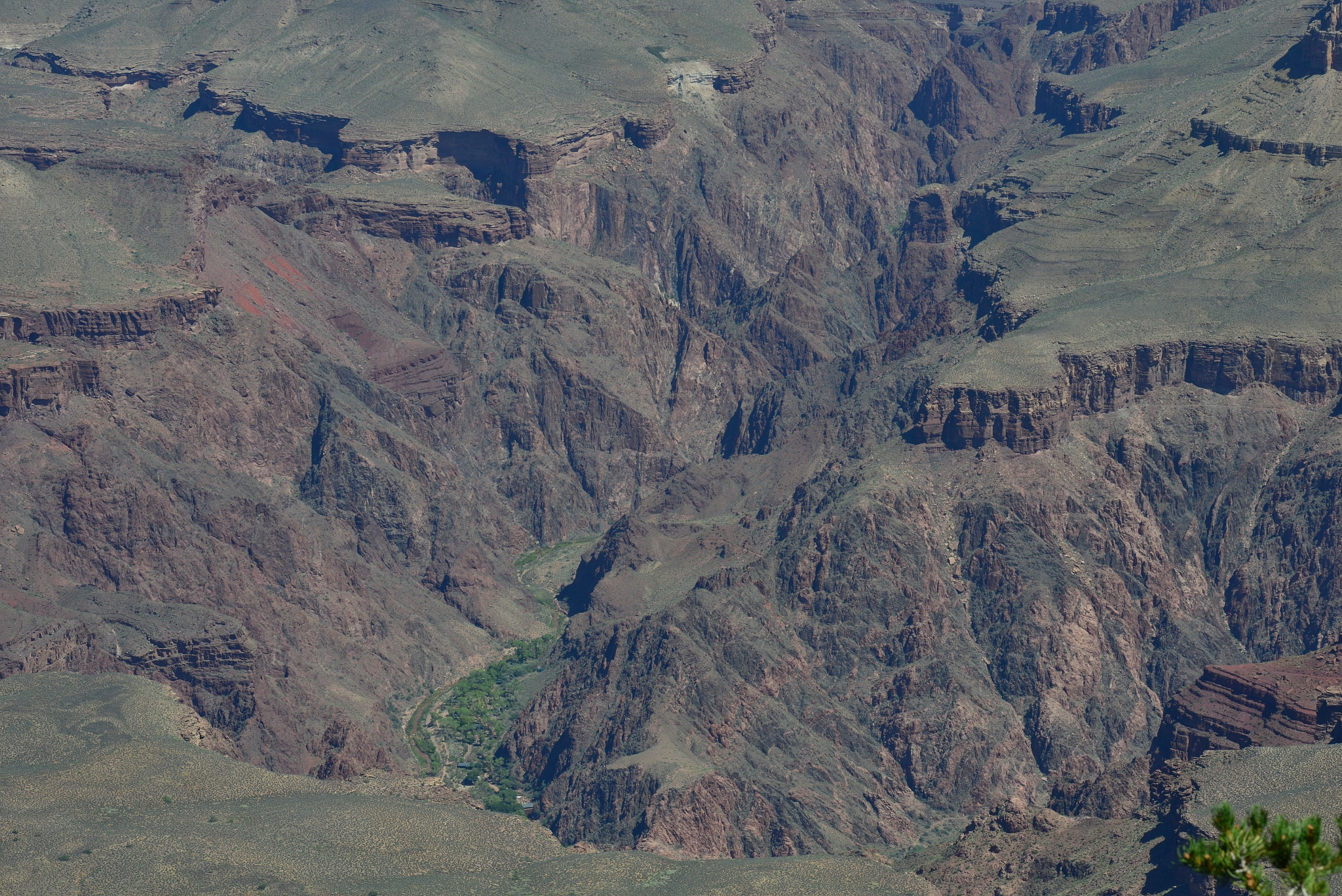 the grand canyon in sept on a hot day.