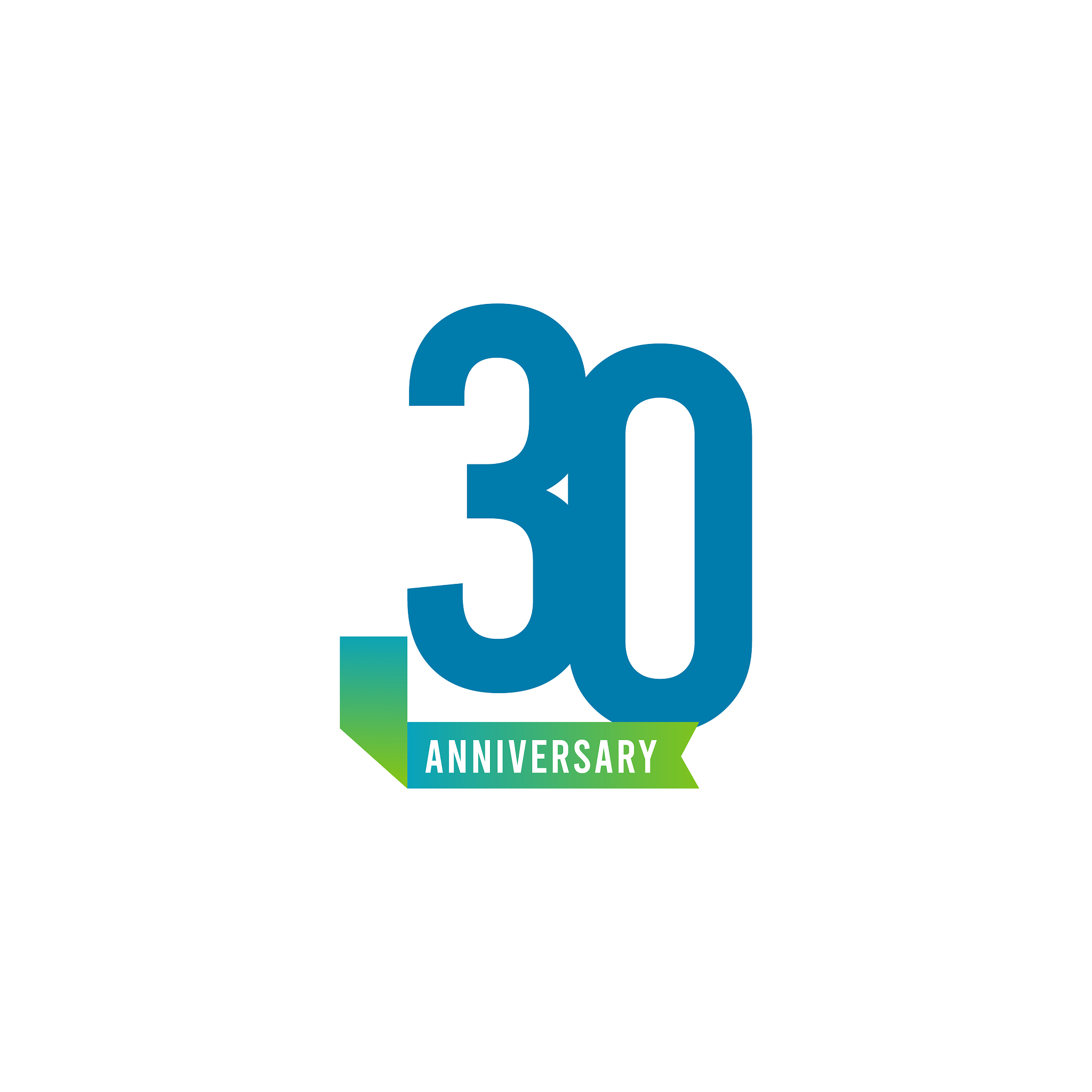 30 year anniversary logo template design