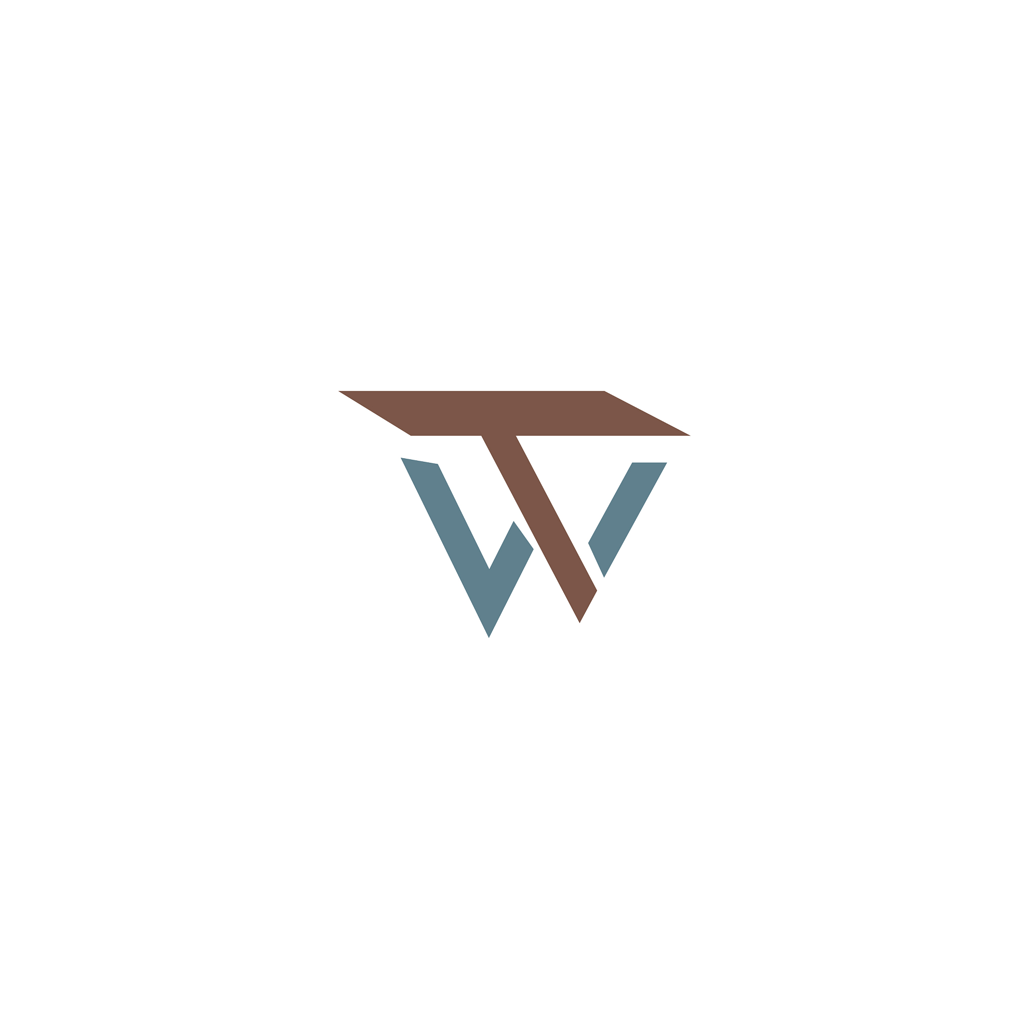 initial letter wt or tw logo design template