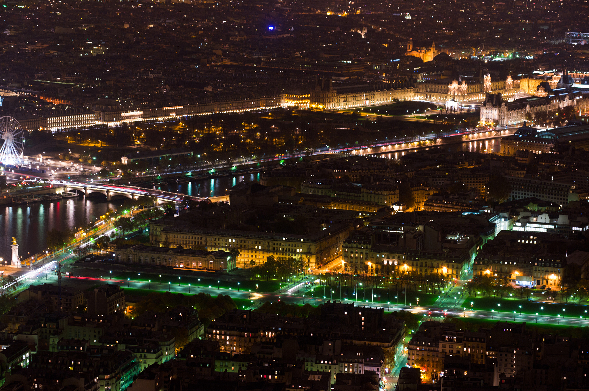 aerial view of paris