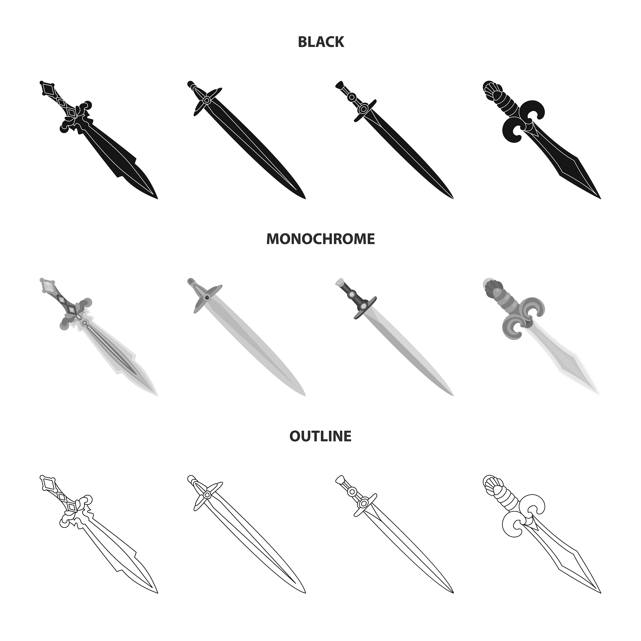 design game and armor symbol collection