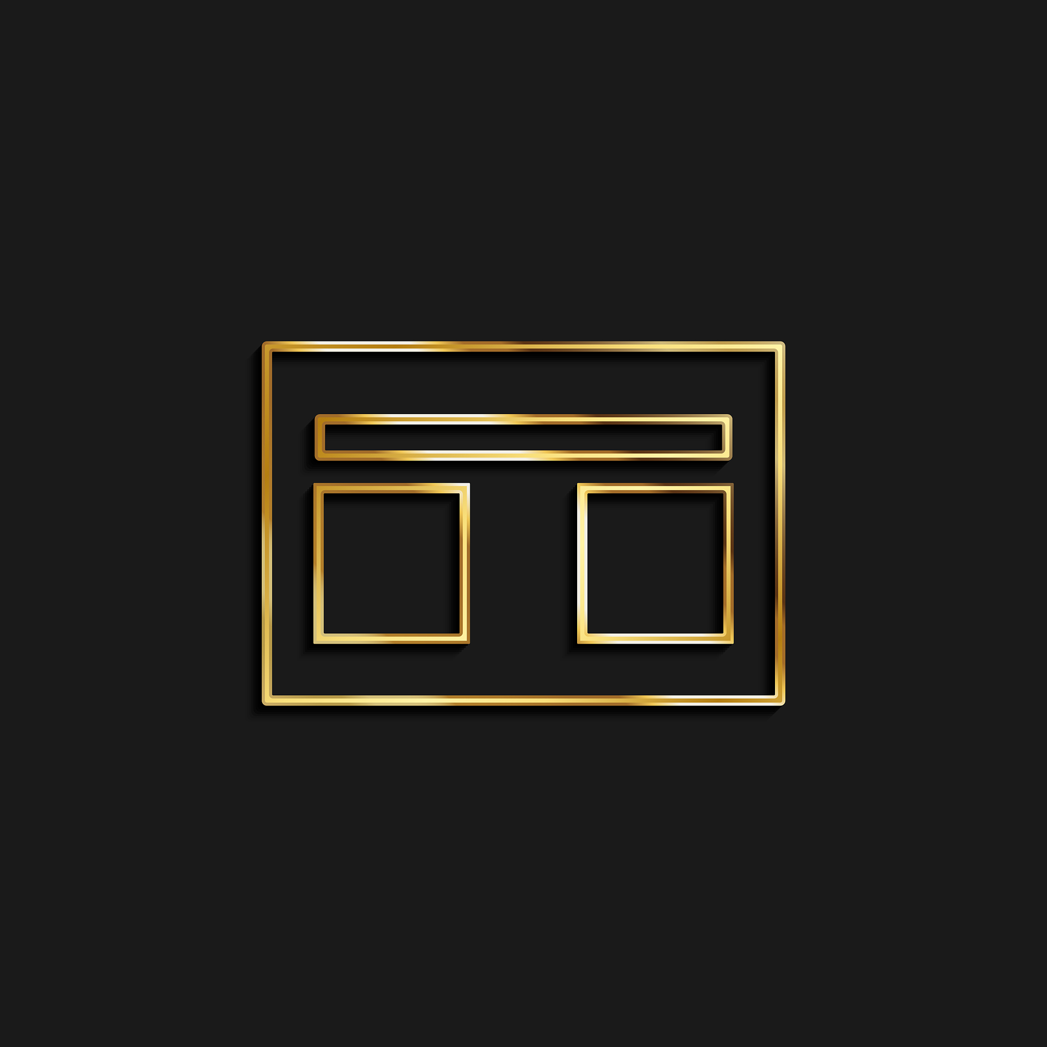 website, web gold icon. vector illustration of golden icon