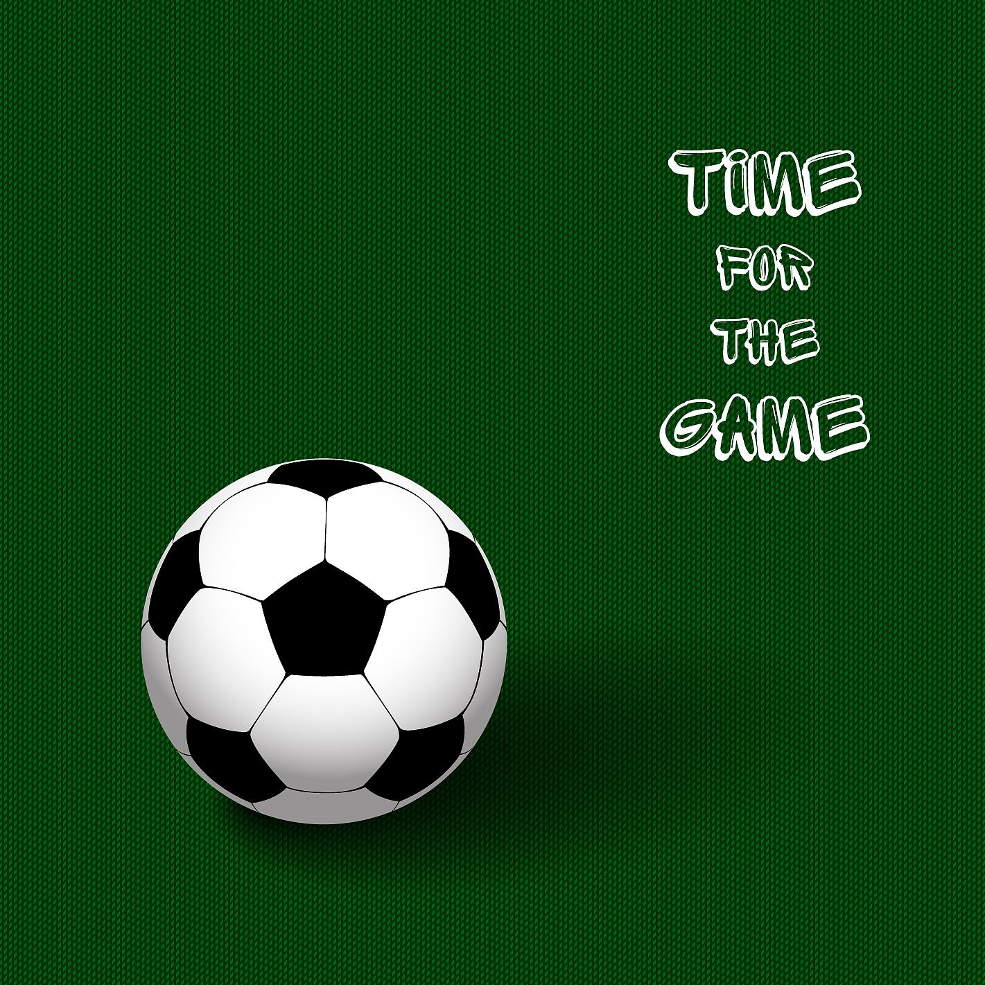 soccer ball on a green background in the form of