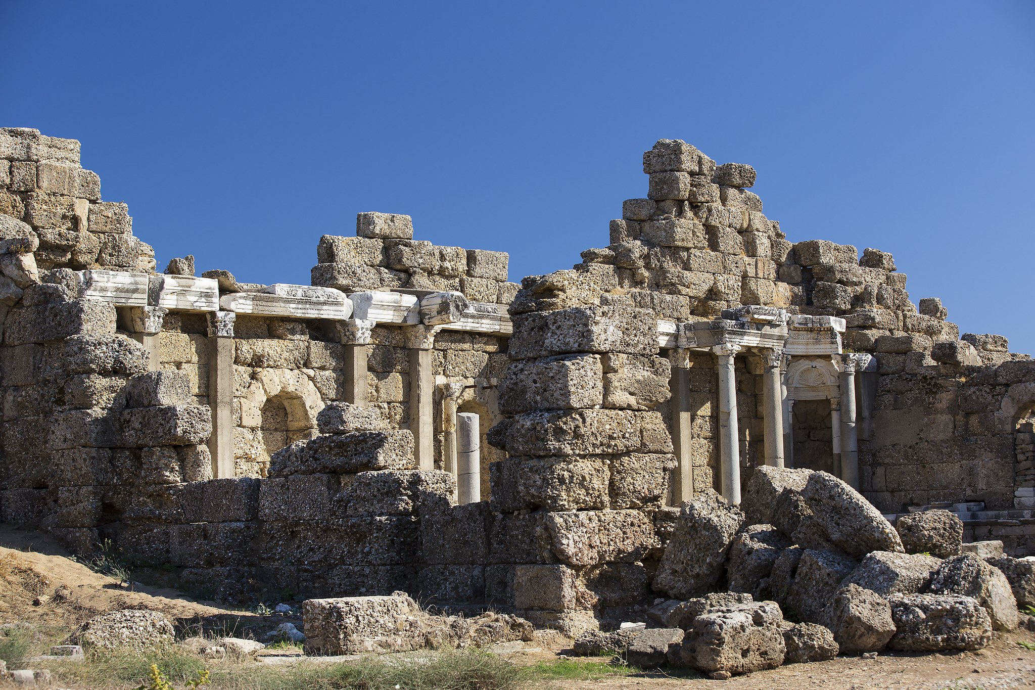 ruins of the ancient city of side