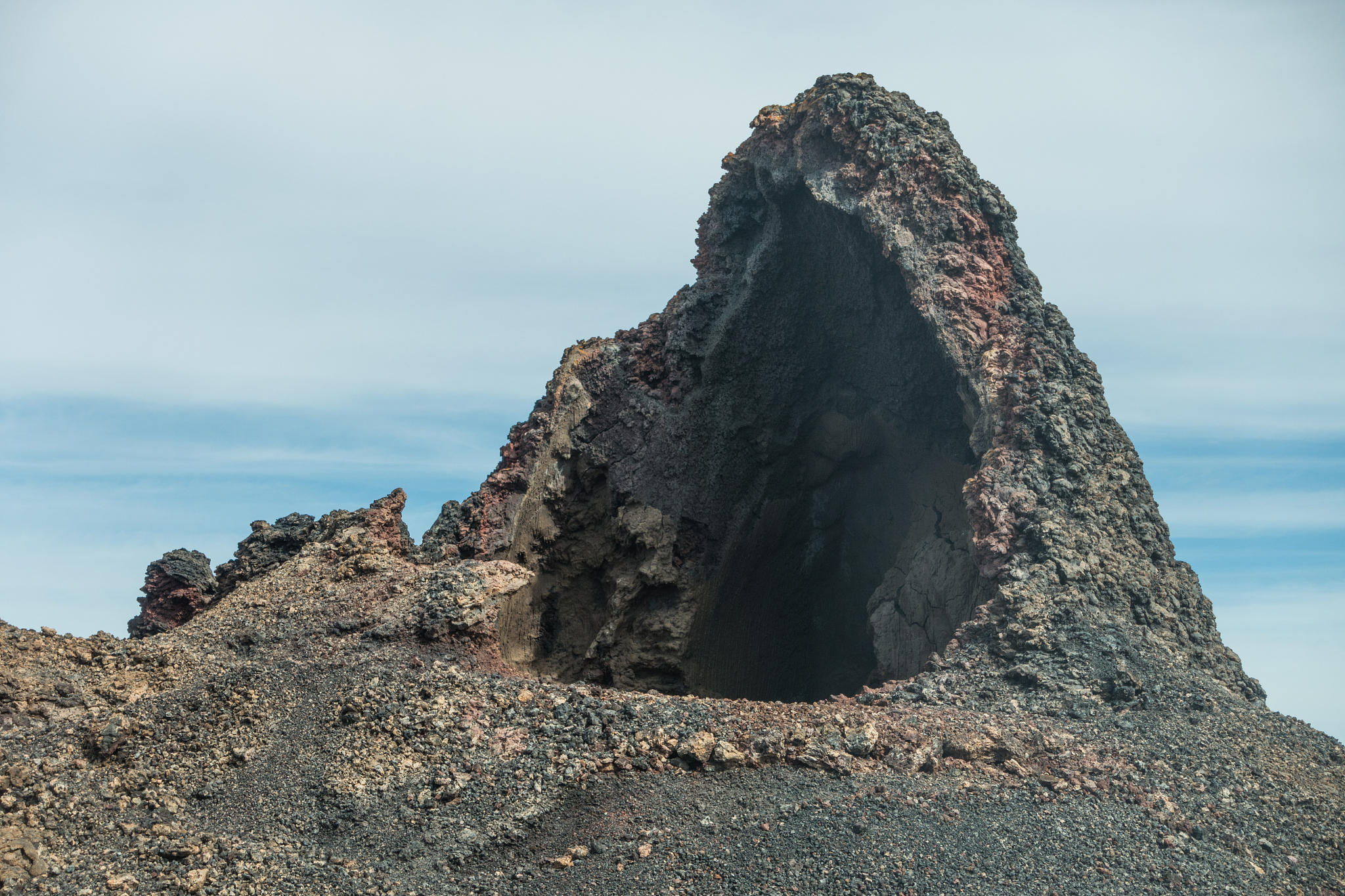 volcanic crater. timanfaya national park