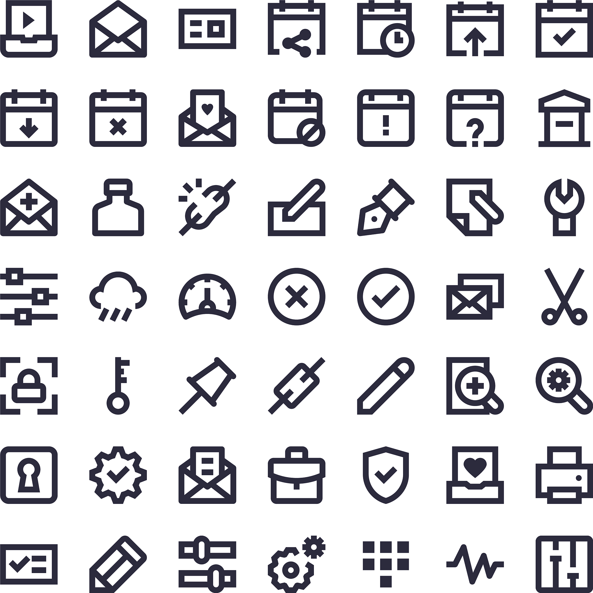 line essential icons