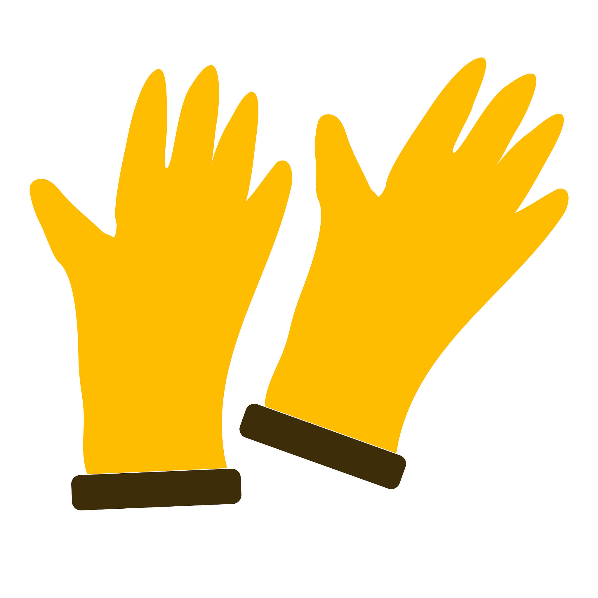 construction gloves icon. use for dish wash and disinfection
