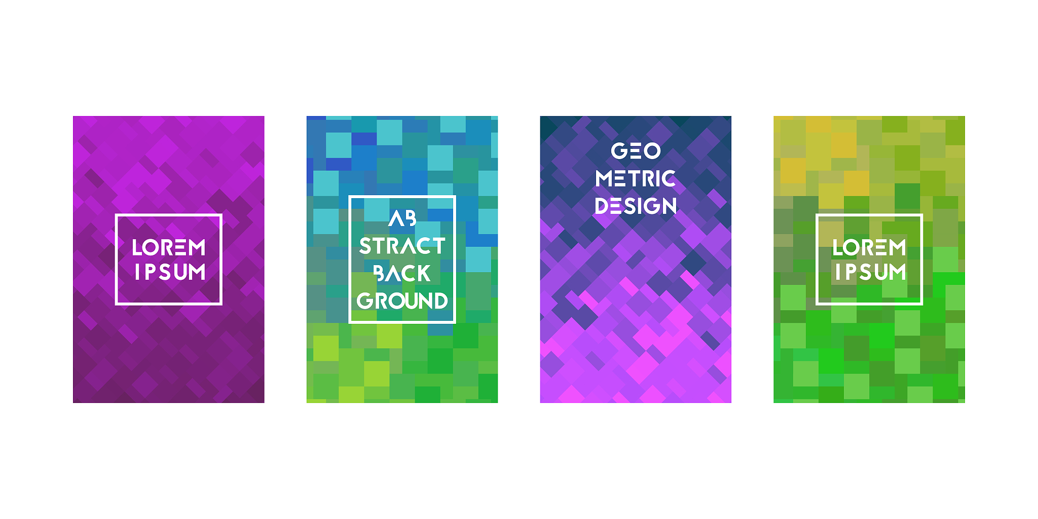 cards set with pixel texture.