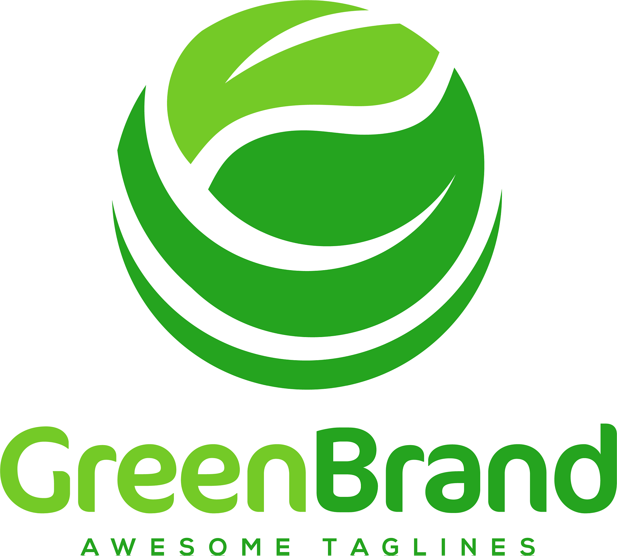 green leaf circle logo