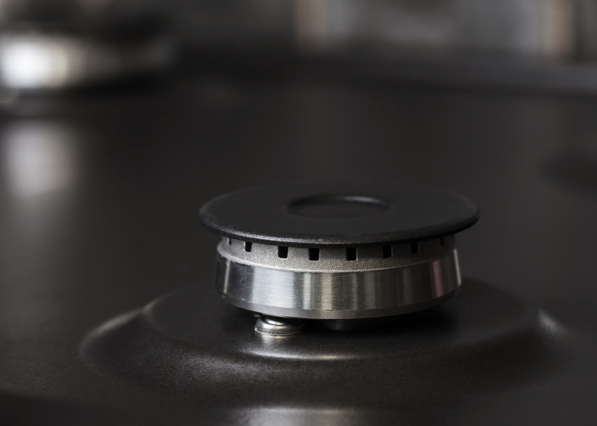 new gas burner close-up