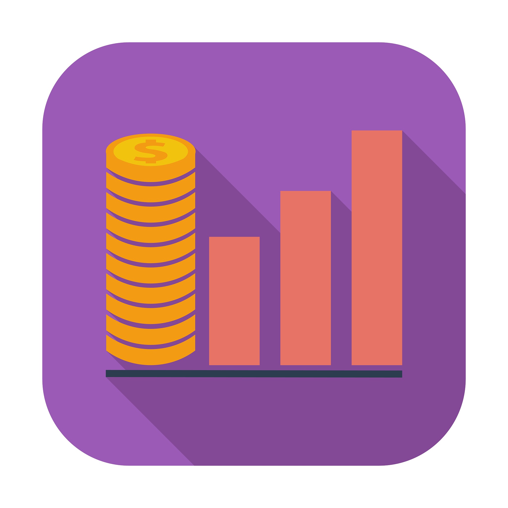 graph flat single icon.