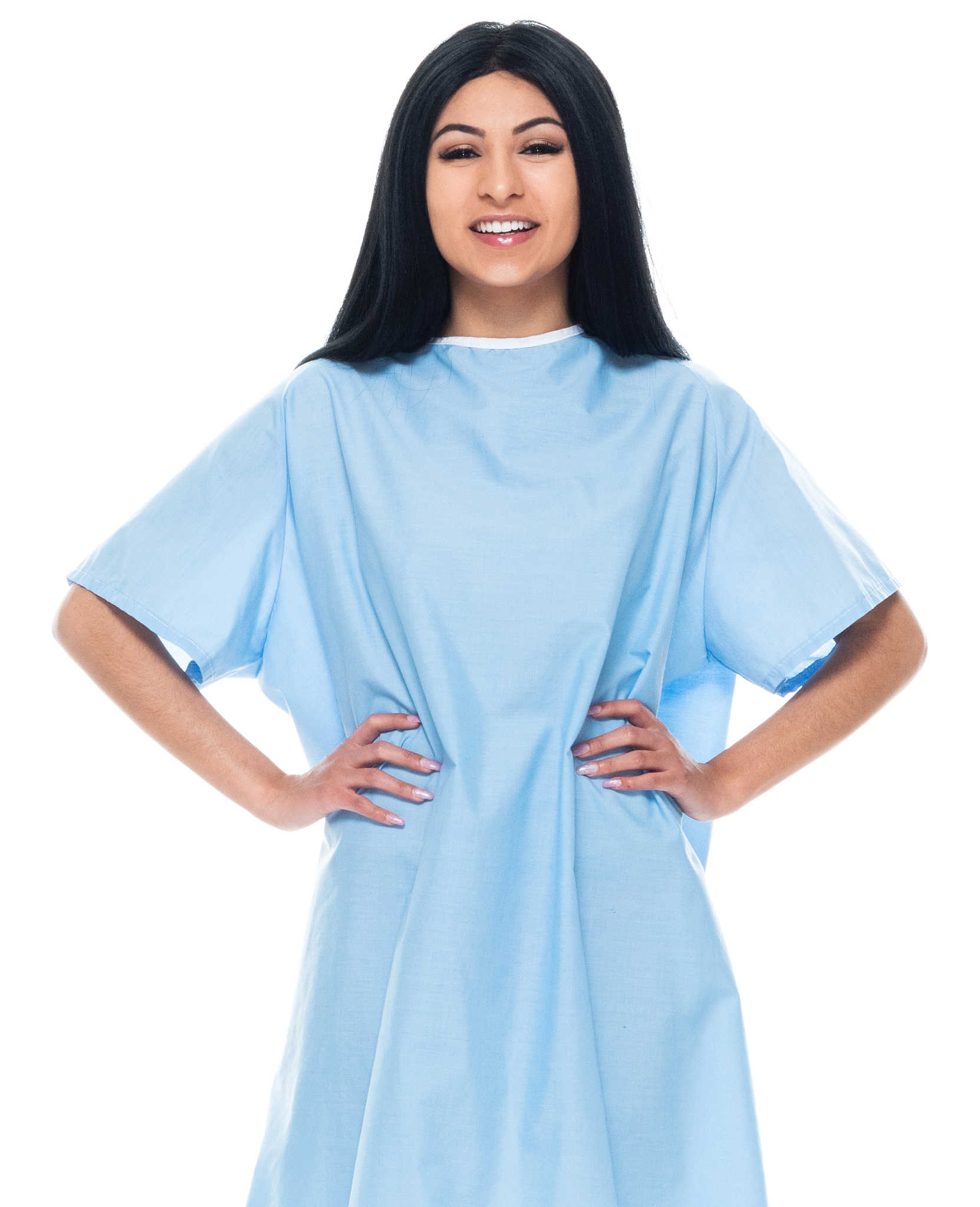latin american and hispanic ethnicity female patient standing at