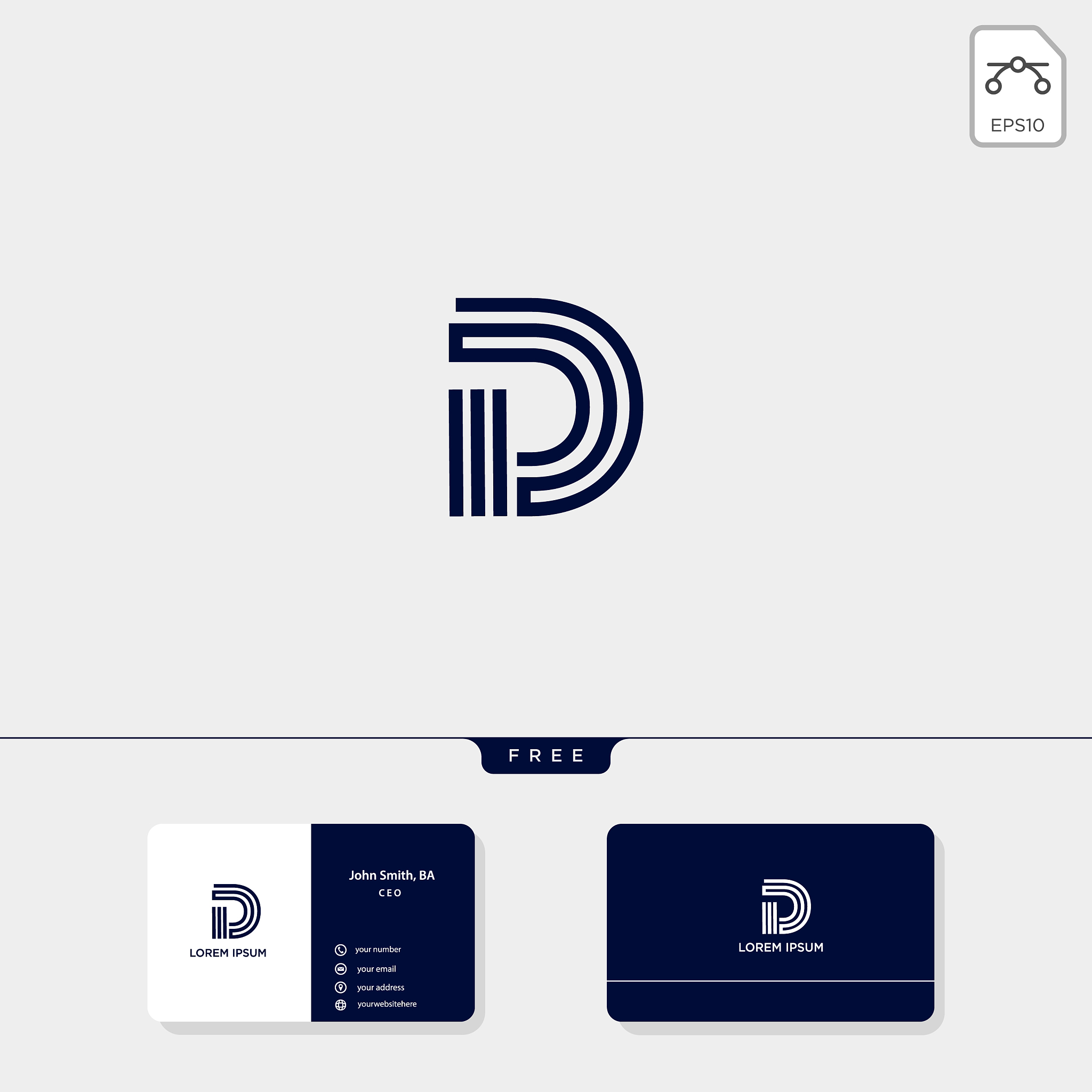 initial d logo template for technology business