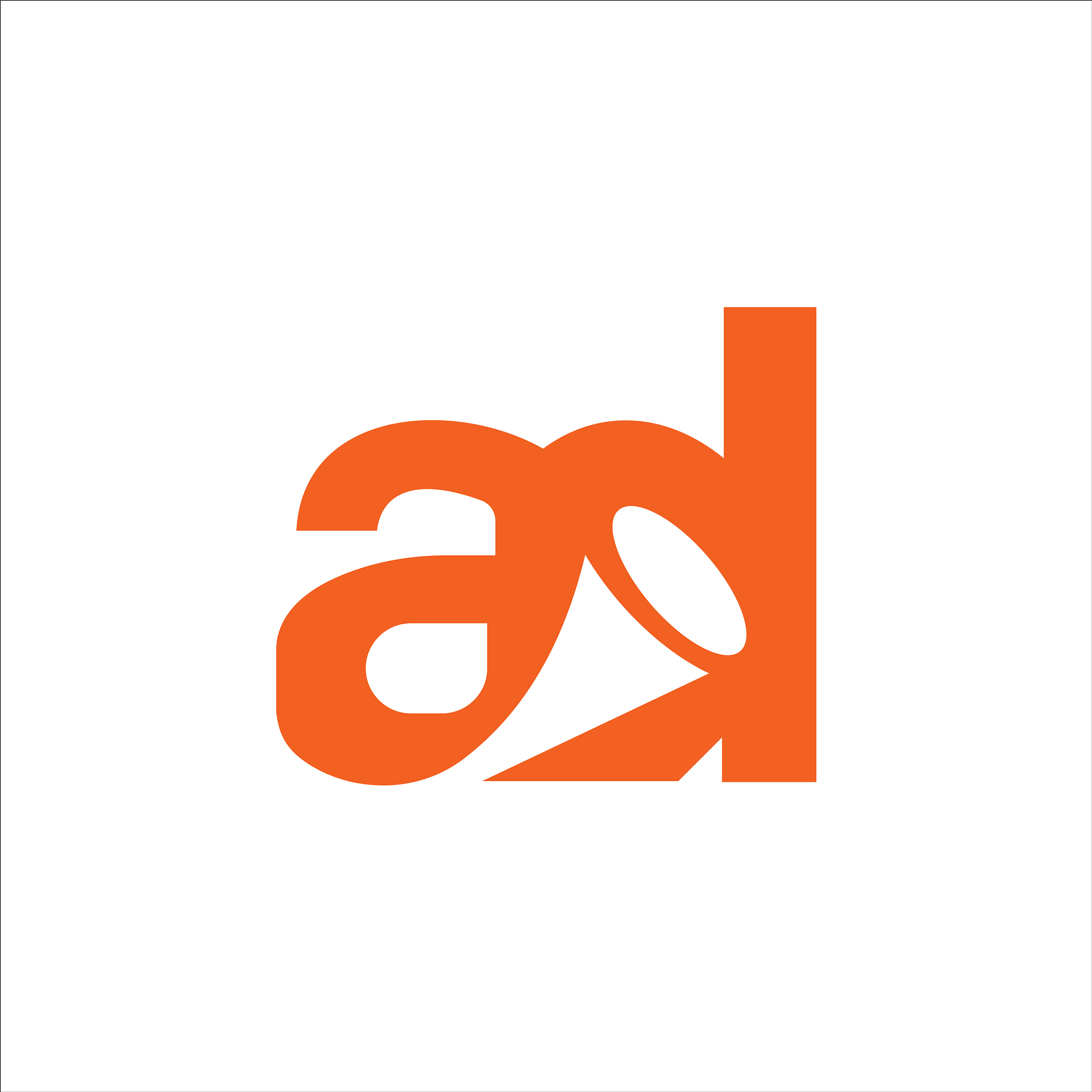 initial letter ad or da logo design template