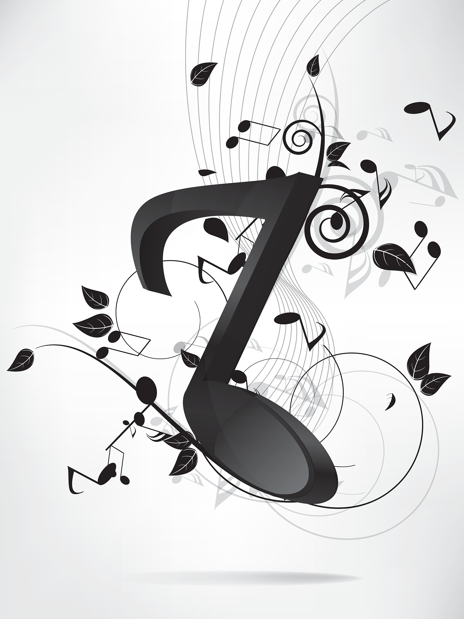 abstract music backgroud with notes