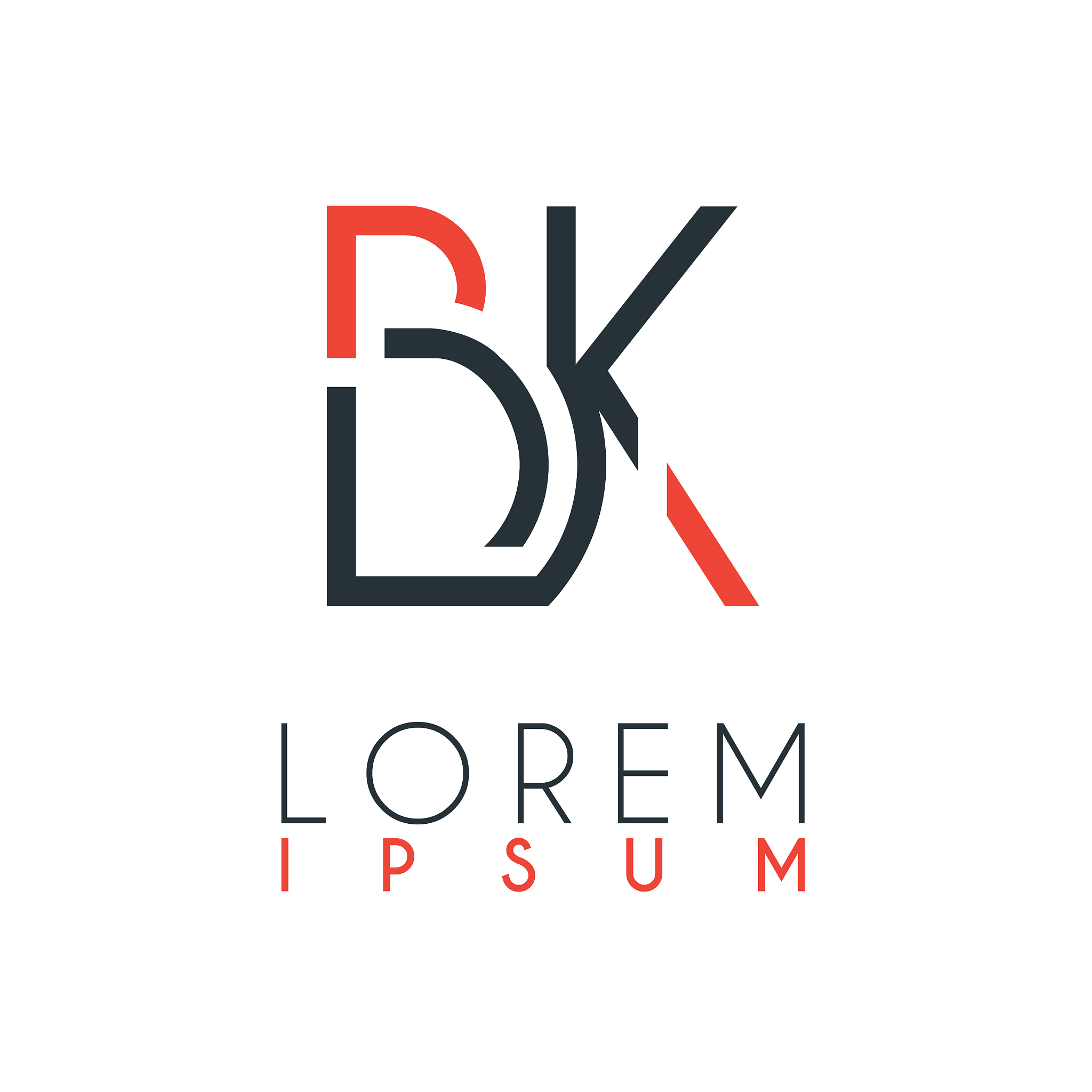 the logo between letter b and letter k or bk