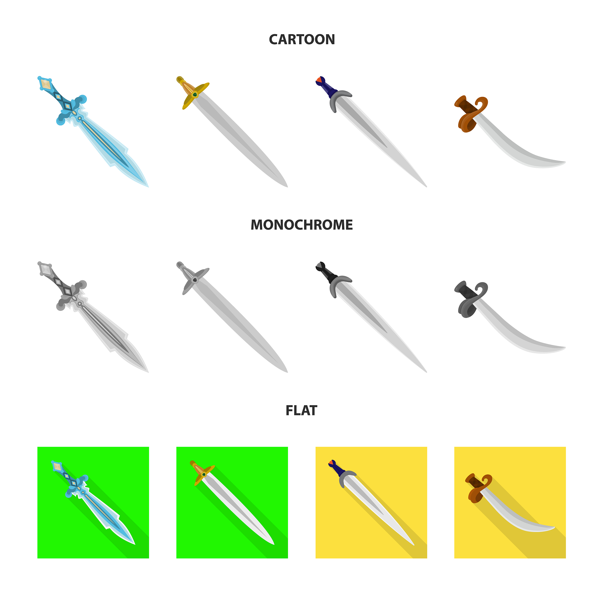 isolated object of game and armor sign set of