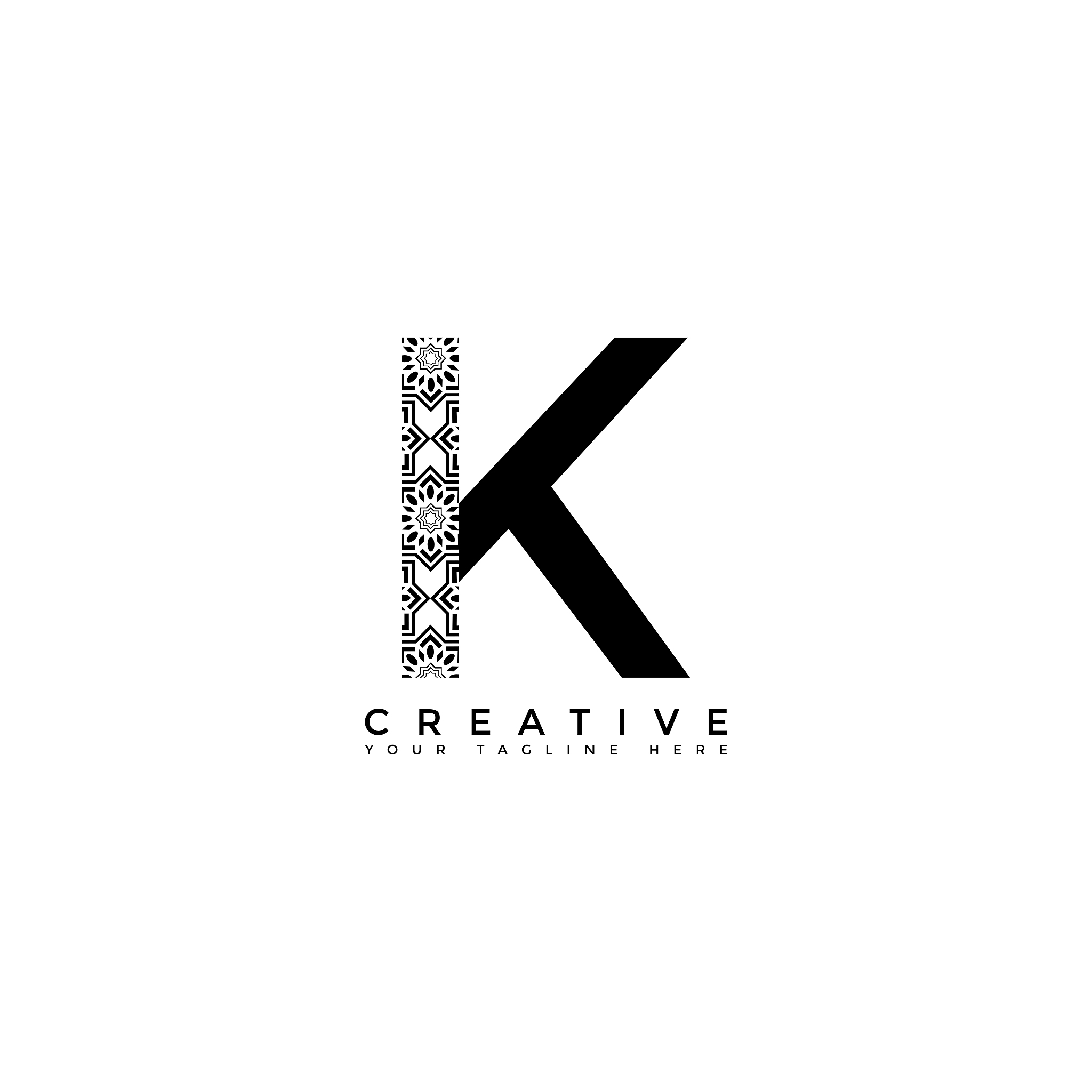 initial k letter luxury ornament monogram symbol