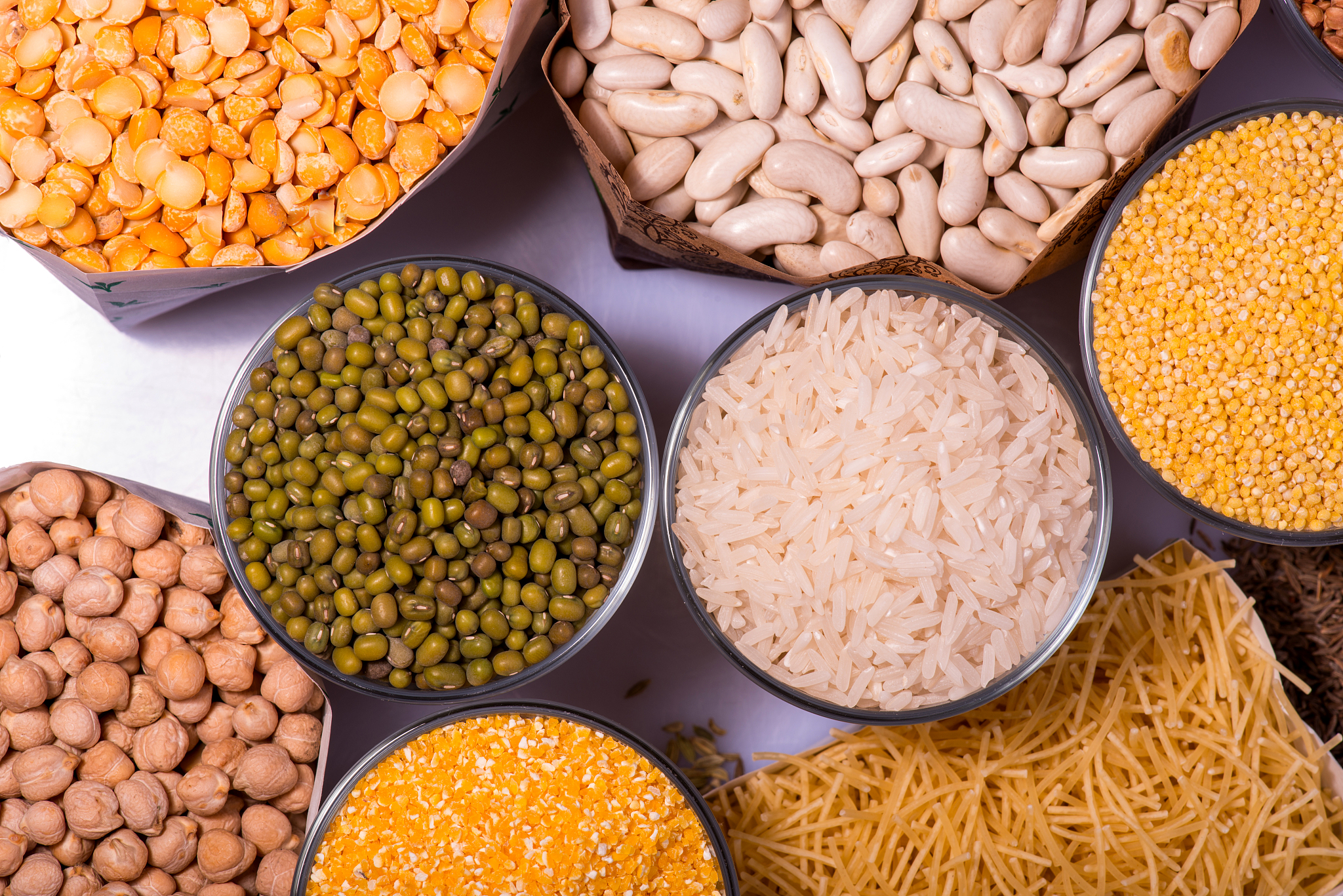 composition of glasses with cereals