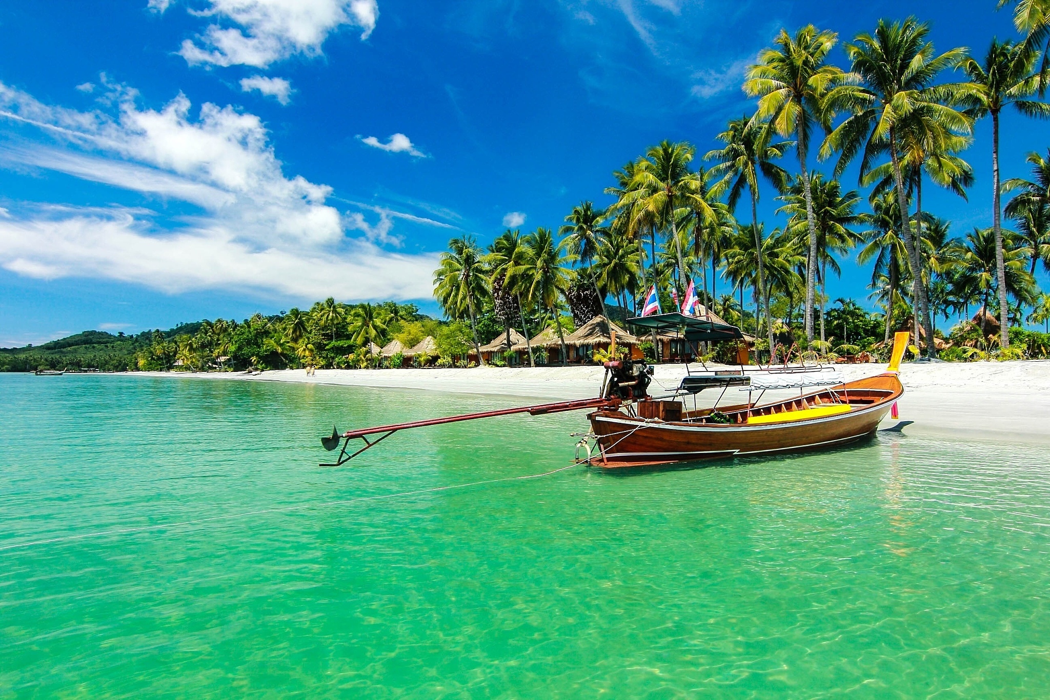 boat in sea against sky