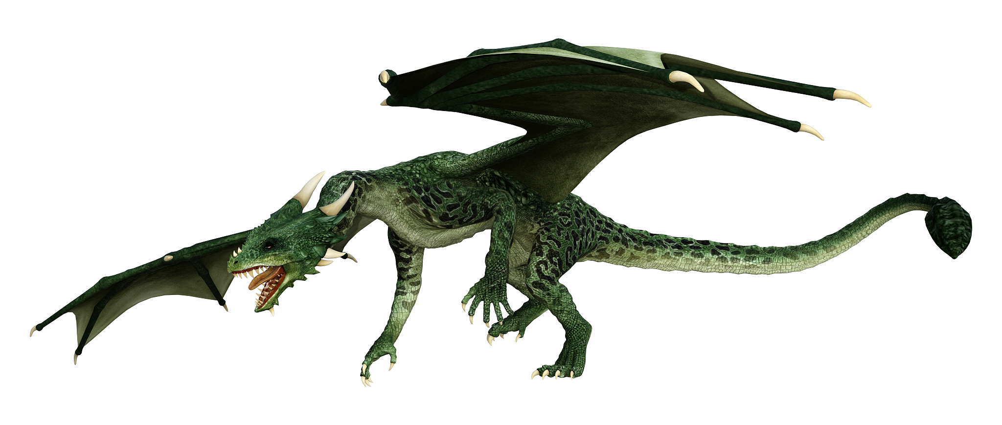 3d illustration fantasy dragon on white