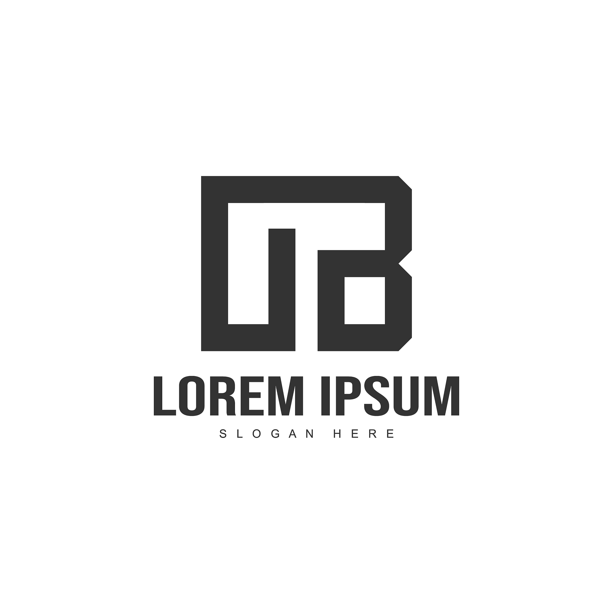 initial letter logo template minimalist letter