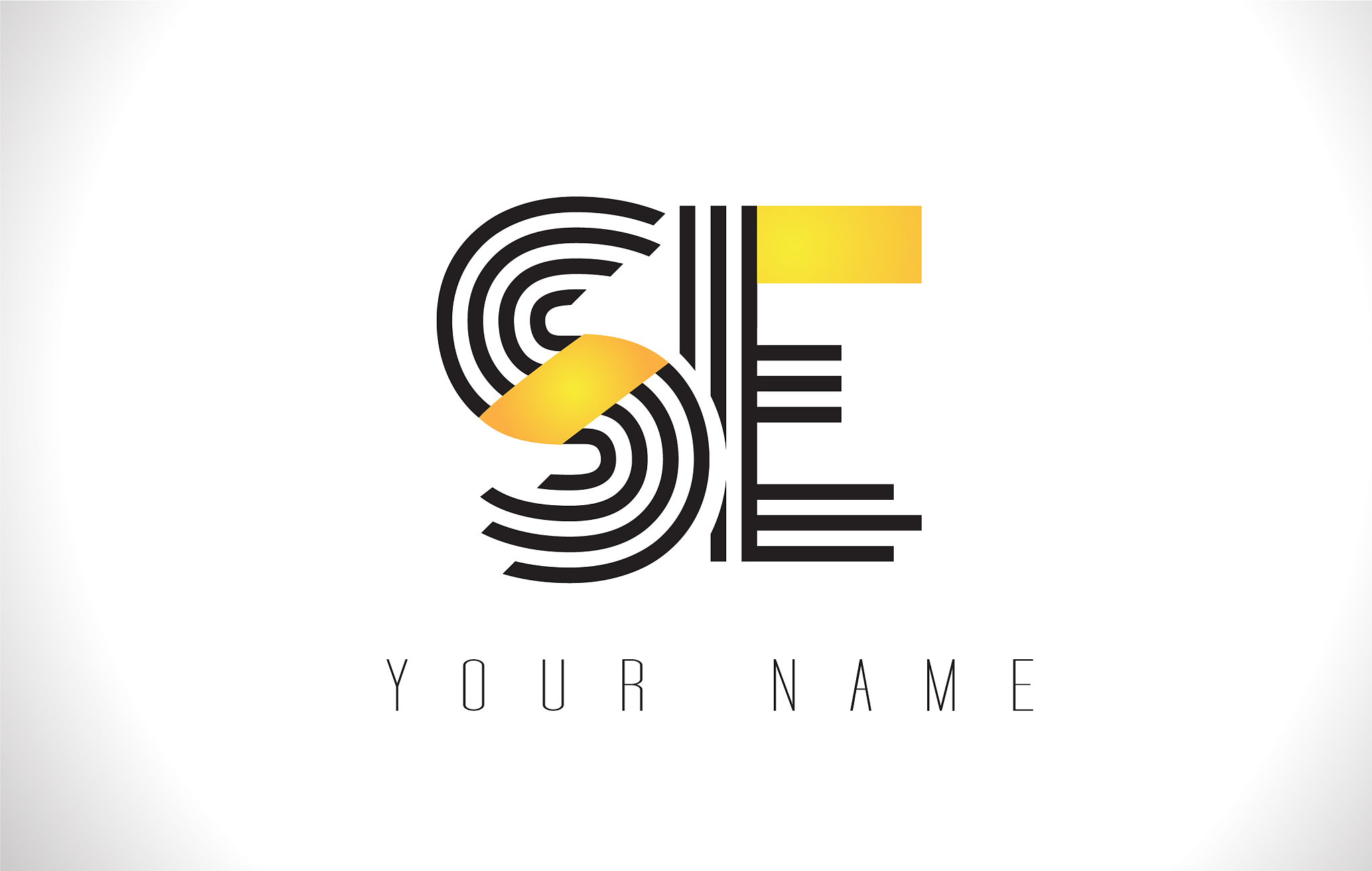 se black lines letter logo creative line letters