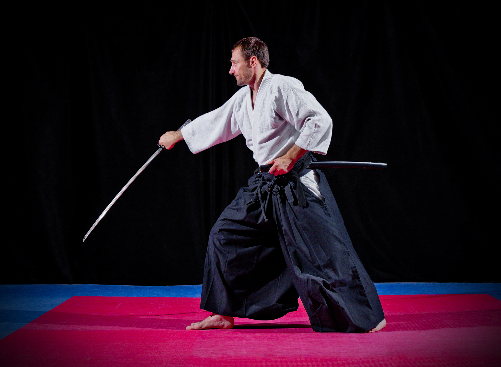 martial arts fighter with katana