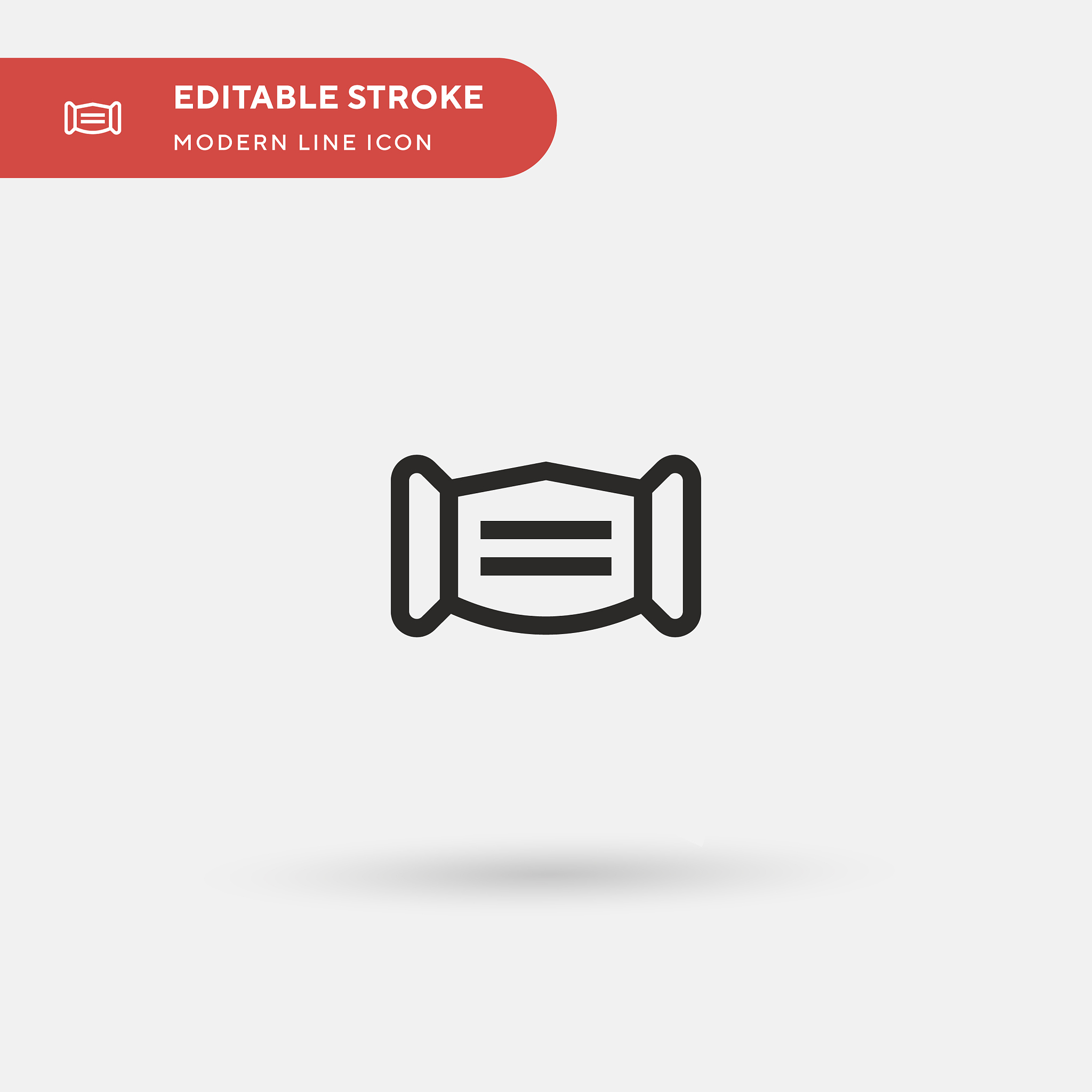 medical mask simple icon