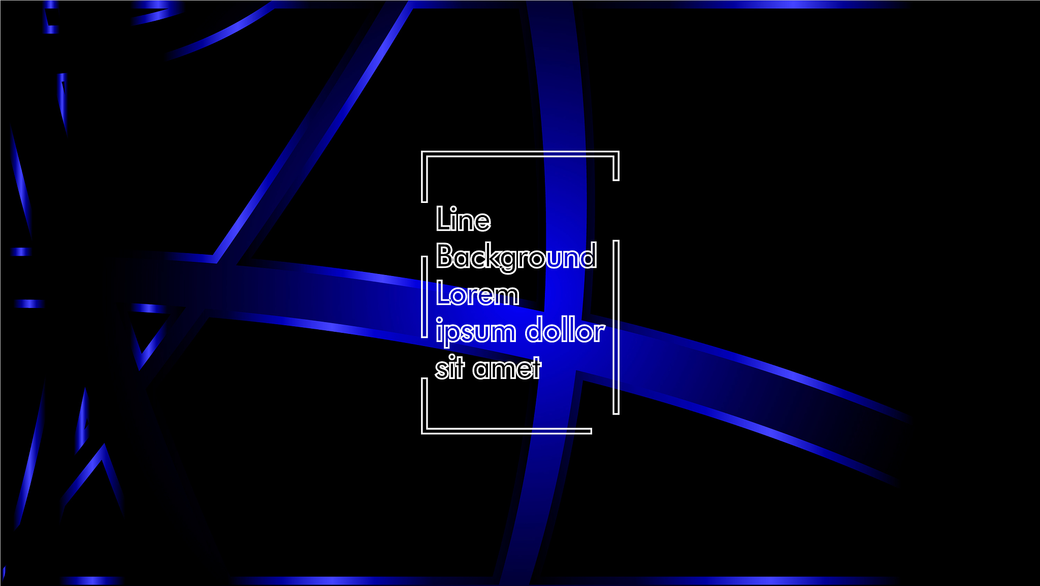 blue ribbon wave on a black background layout
