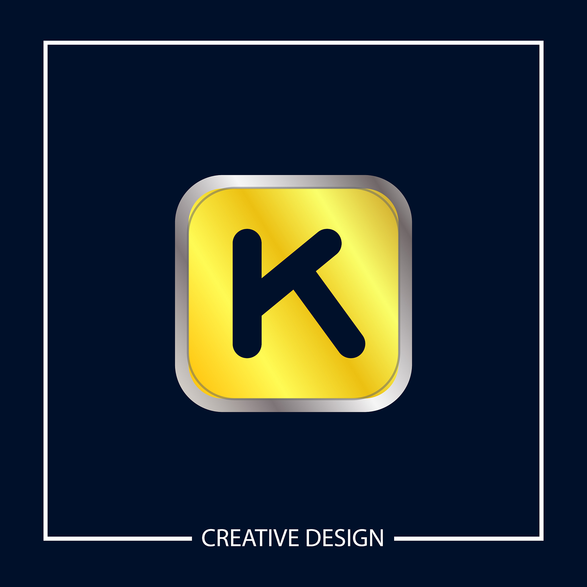 initial letter k logo template design