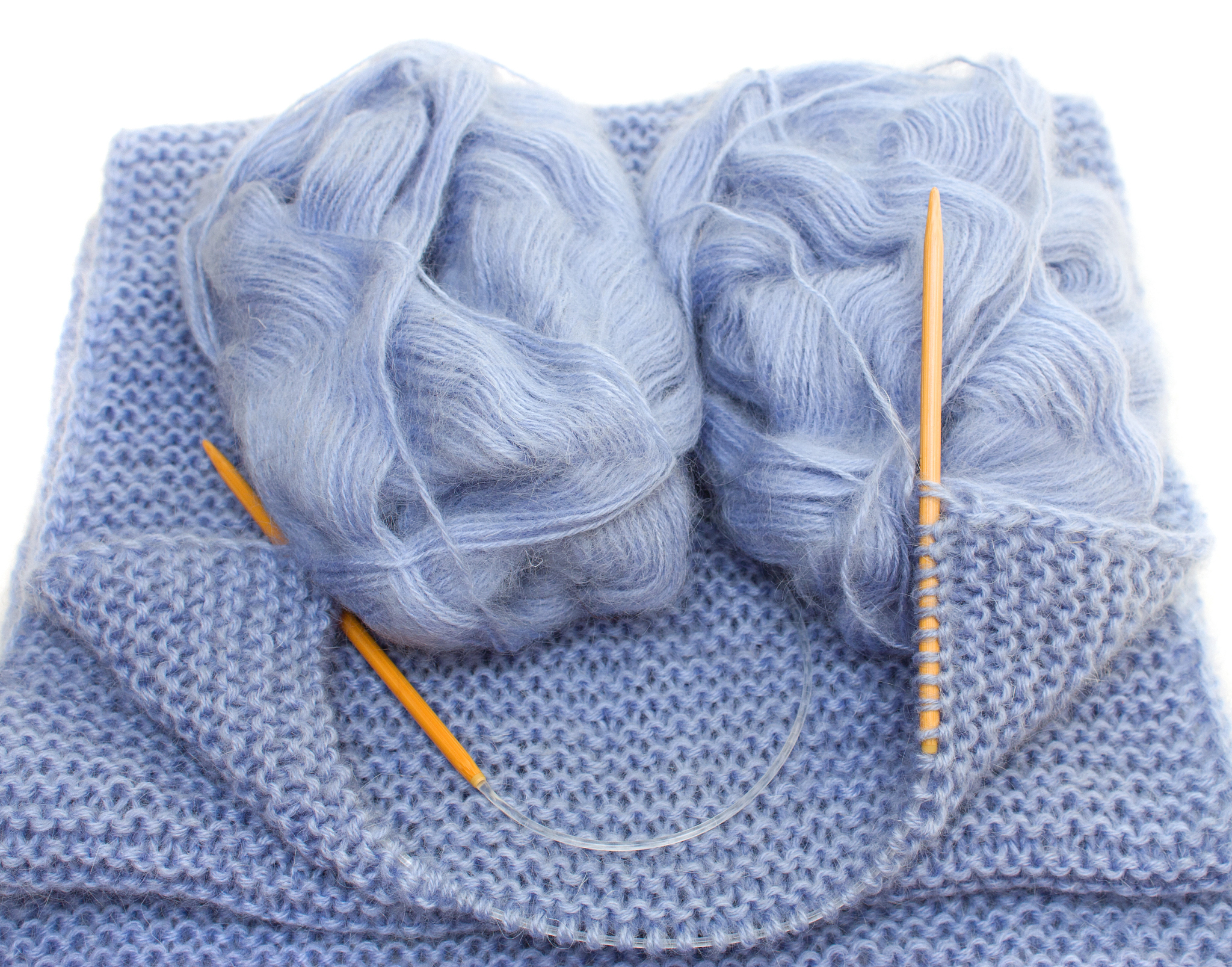 knitting with bamboo needles