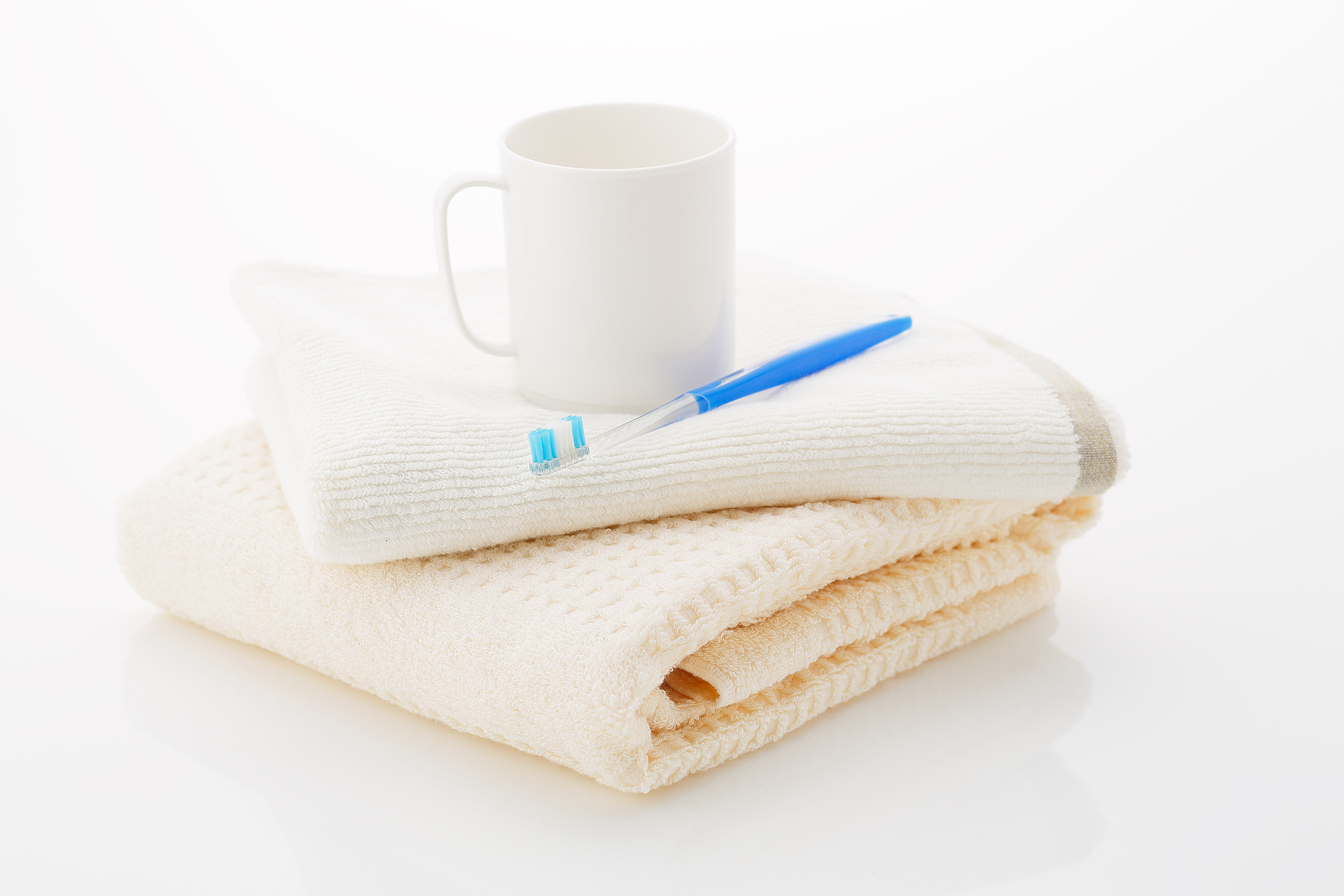 clean towels and washbowl tools