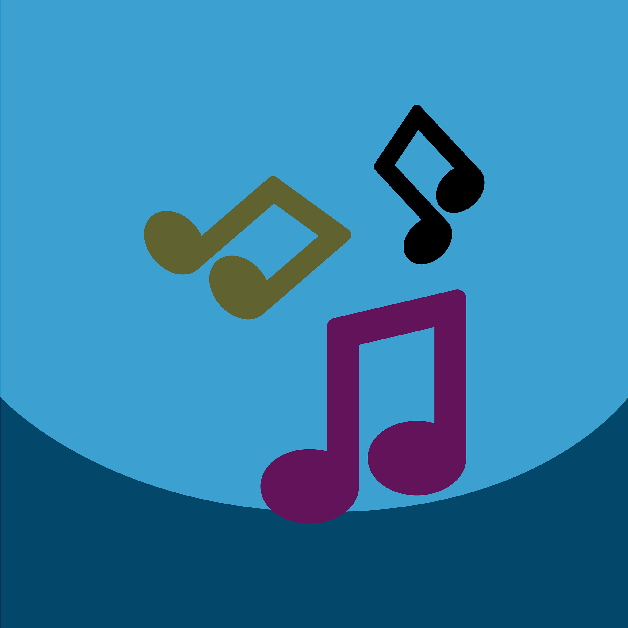 flat icon design collection music note
