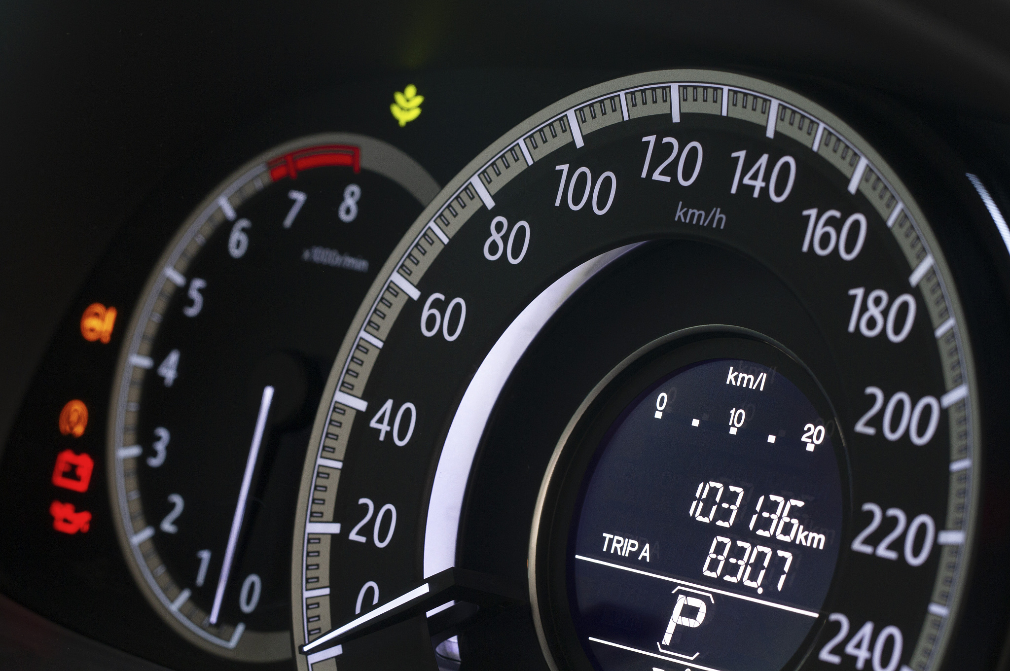 close up image of modern car dashboard