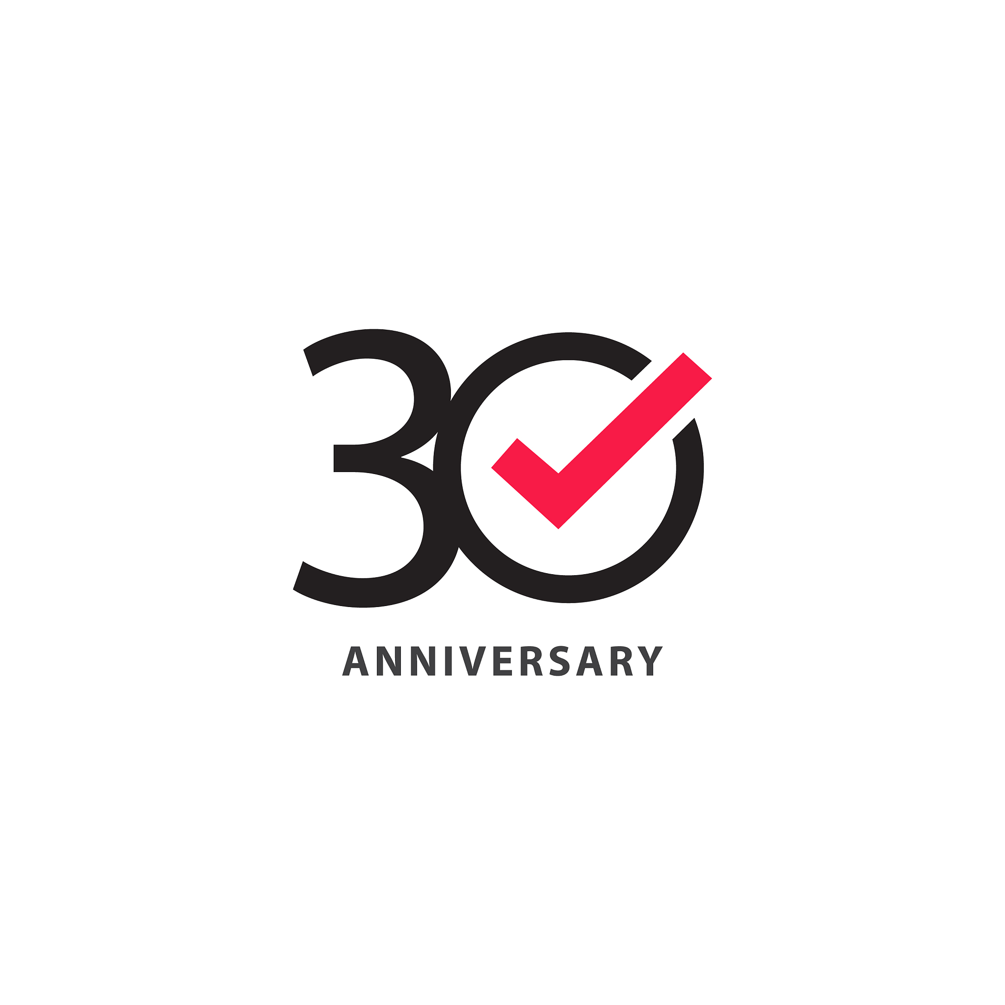 30 year anniversary template design